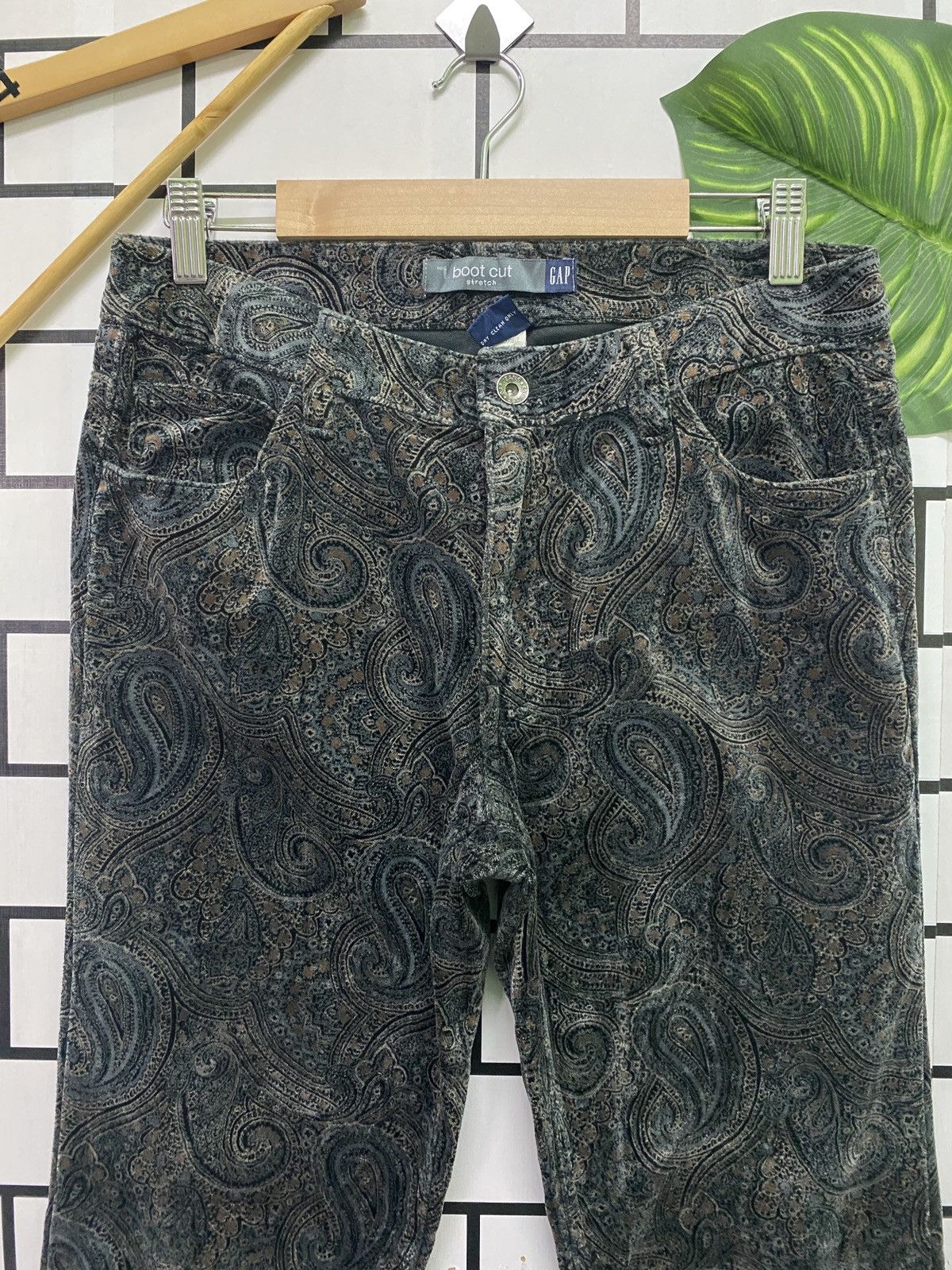 Designer × Gap × Japanese Brand GAP Floral Motif Like Pretty Green Design Bootcut Pant Size US 28 / EU 44 - 3 Thumbnail