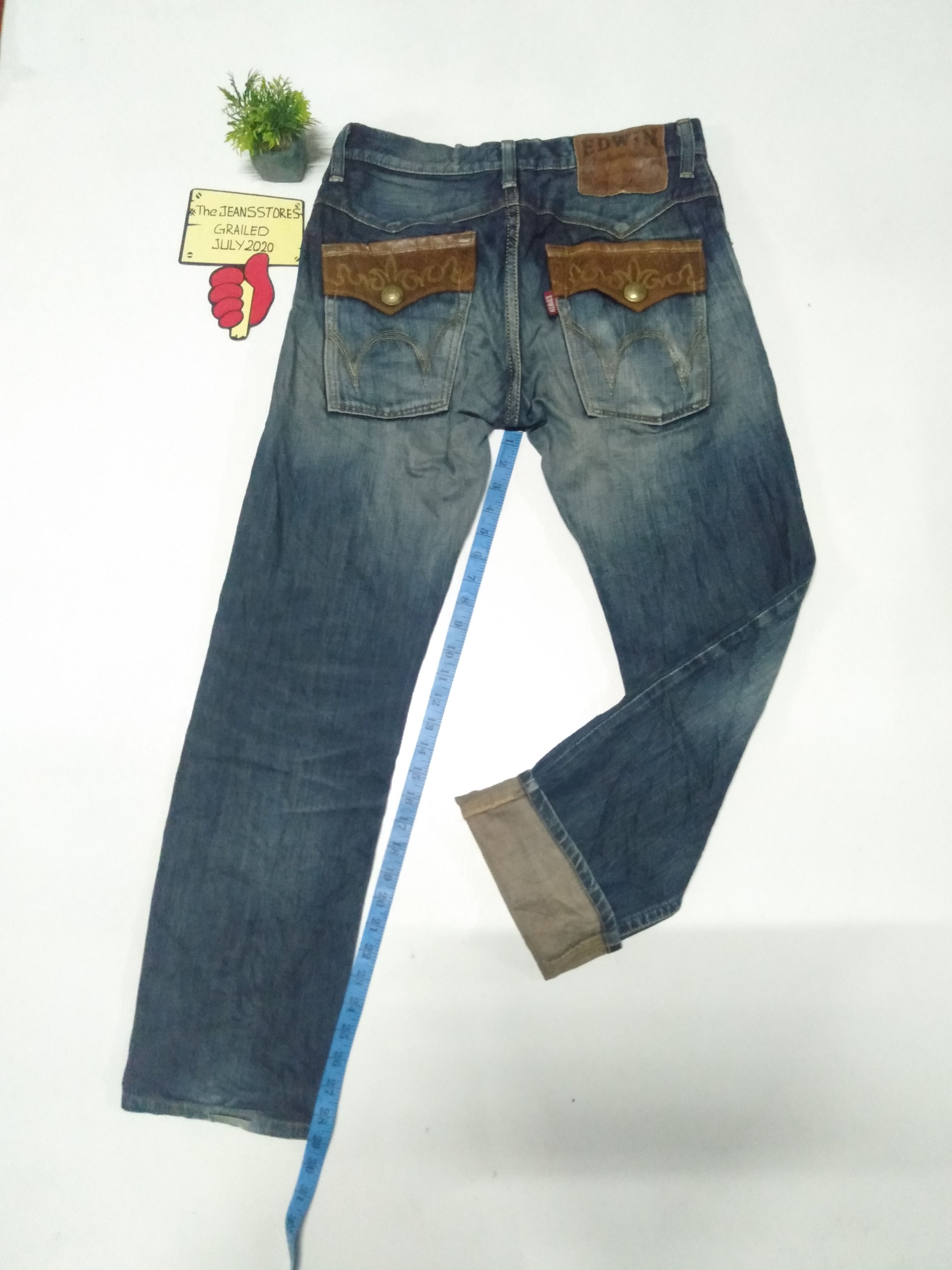 Edwin × Japanese Brand × Vintage Edwin exclusive vintage distressed jeans Japan Size US 33 - 1 Thumbnail