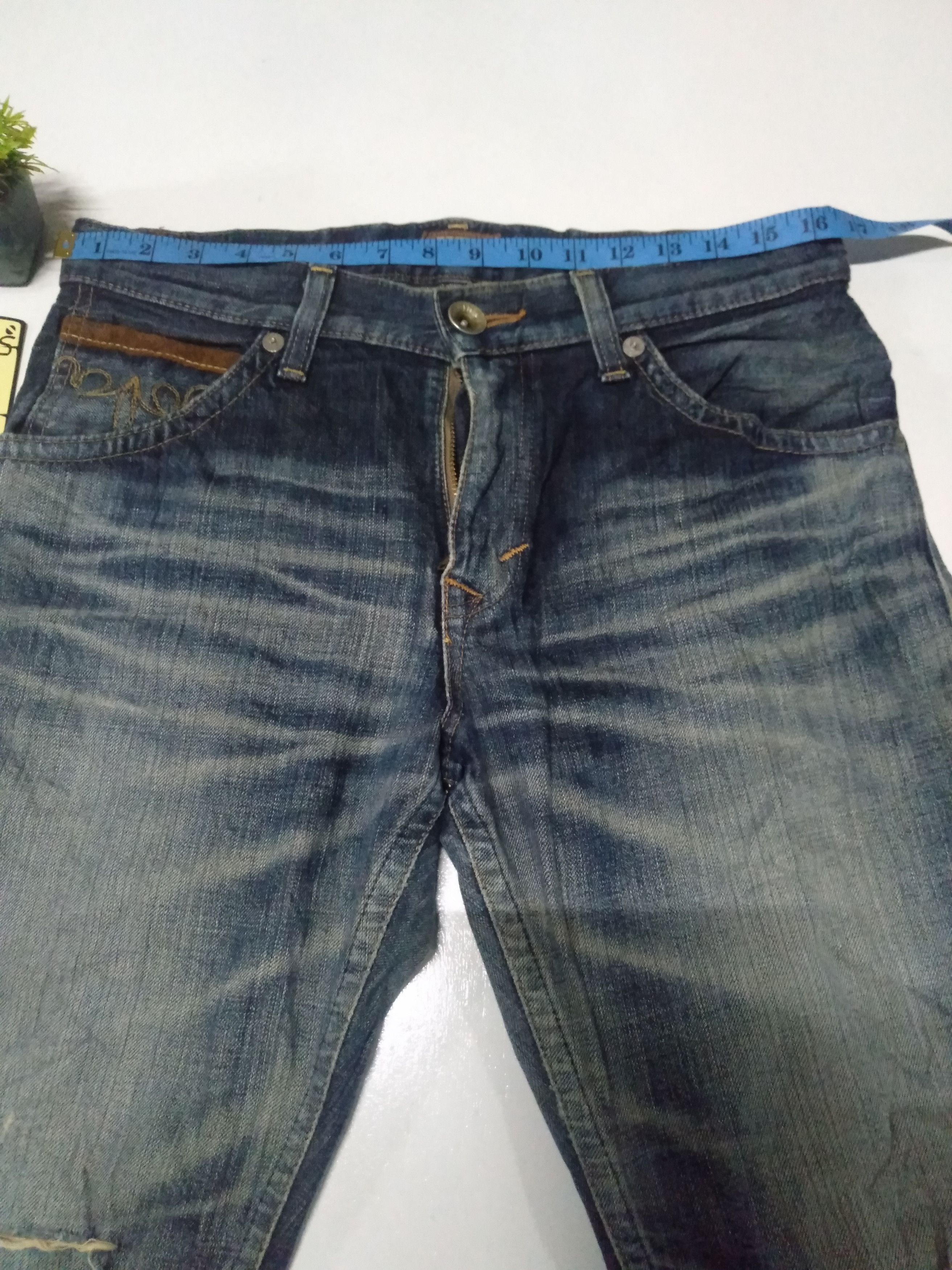 Edwin × Japanese Brand × Vintage Edwin exclusive vintage distressed jeans Japan Size US 33 - 3 Thumbnail