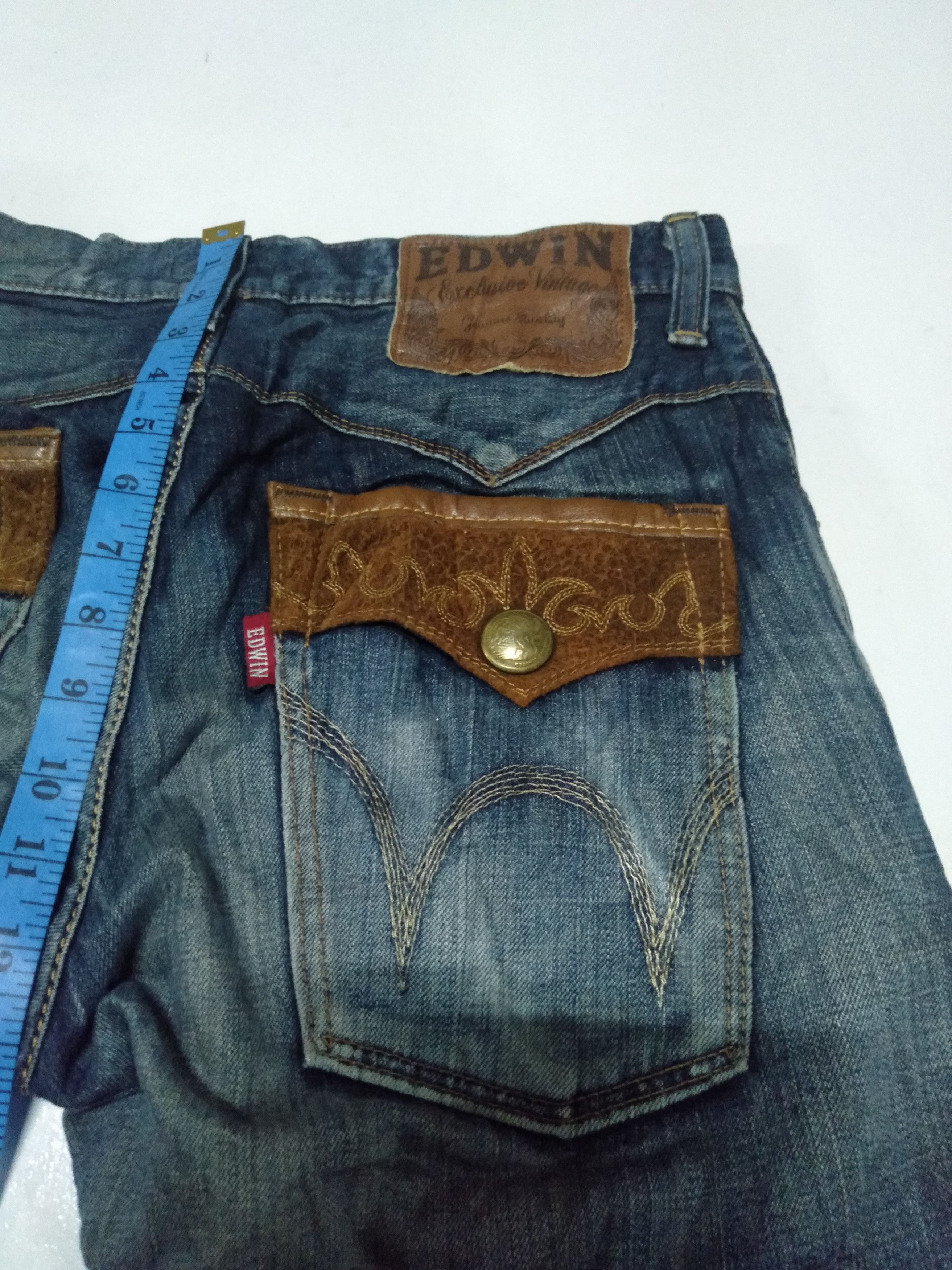 Edwin × Japanese Brand × Vintage Edwin exclusive vintage distressed jeans Japan Size US 33 - 8 Thumbnail