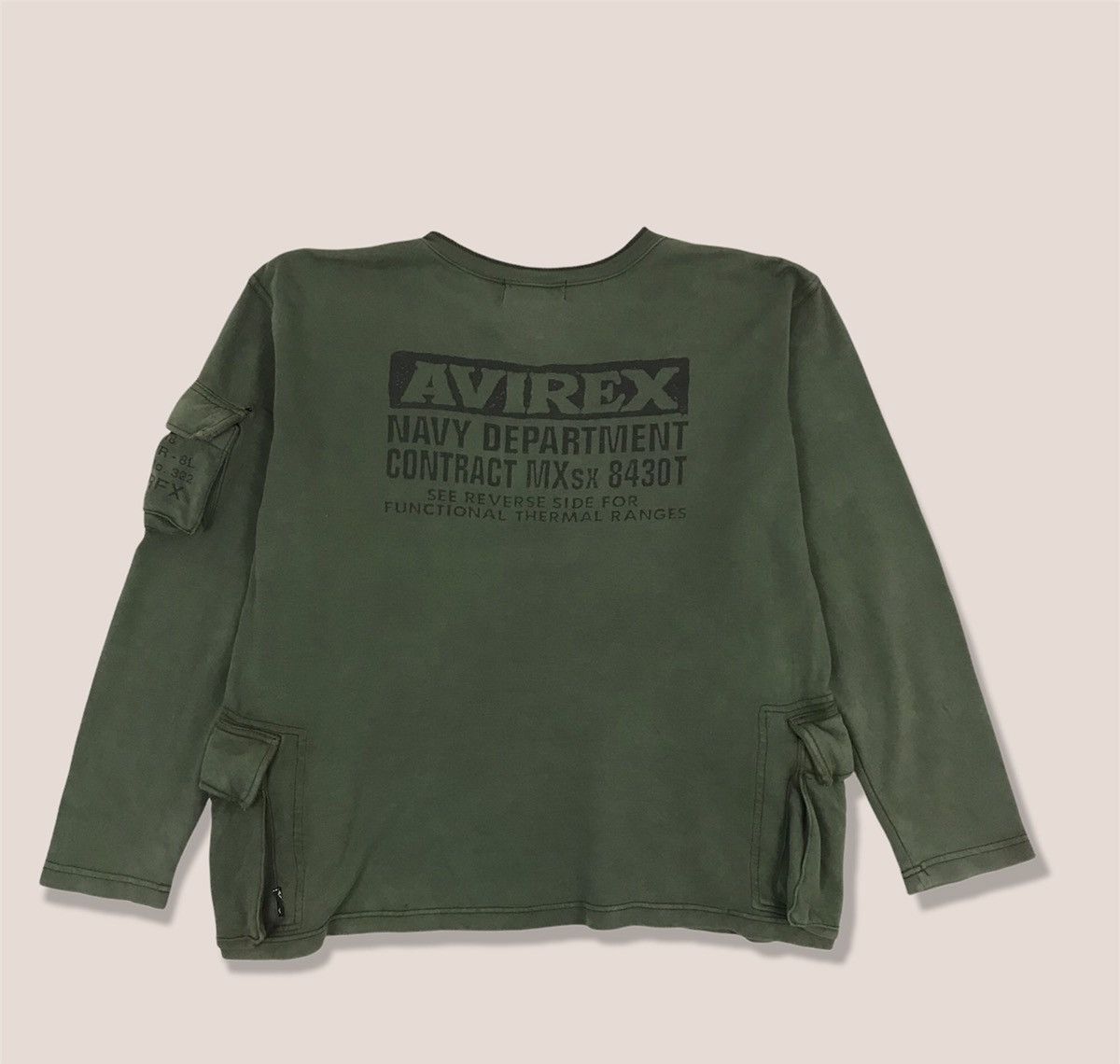 image of Avirex Tactical Shirt in Brown, Men's (Size Medium)