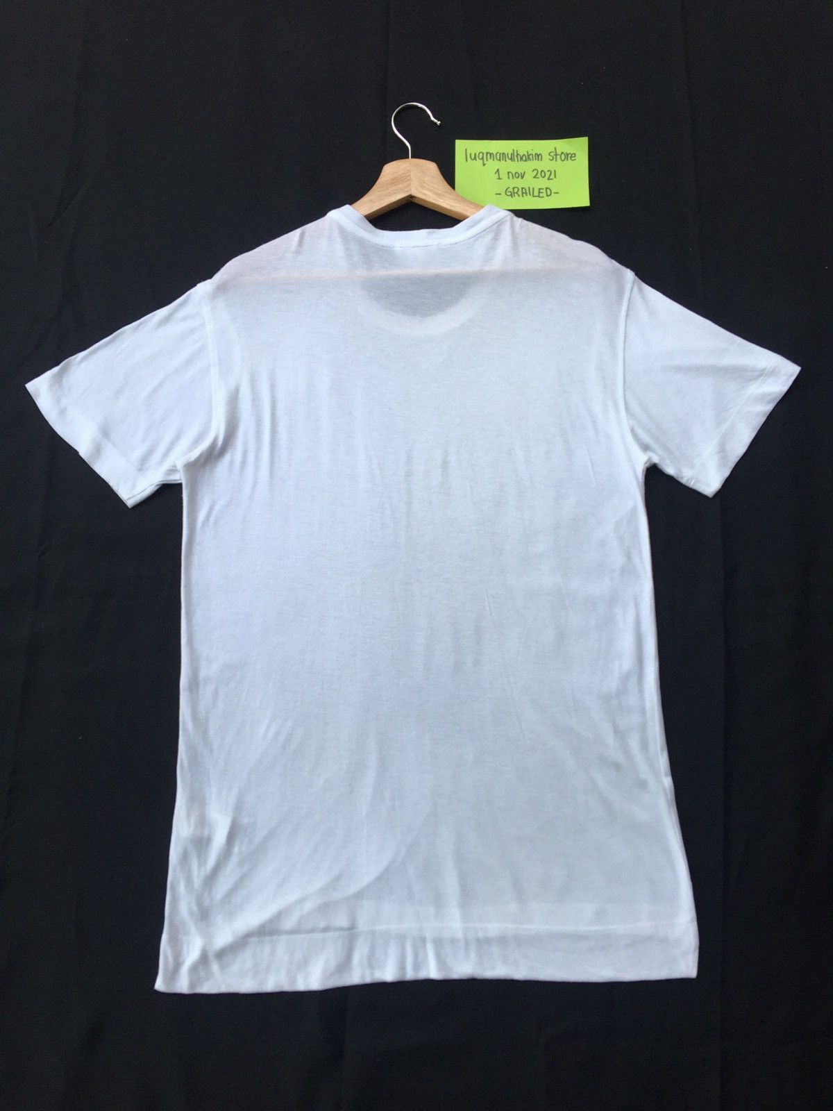 Helmut Lang Rarest Helmut Lang Silver Printed White Tshirt Size US M / EU 48-50 / 2 - 14 Thumbnail