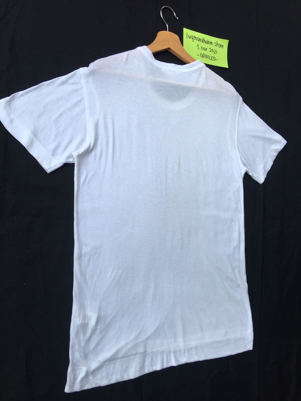 Helmut Lang Rarest Helmut Lang Silver Printed White Tshirt Size US M / EU 48-50 / 2 - 16 Thumbnail