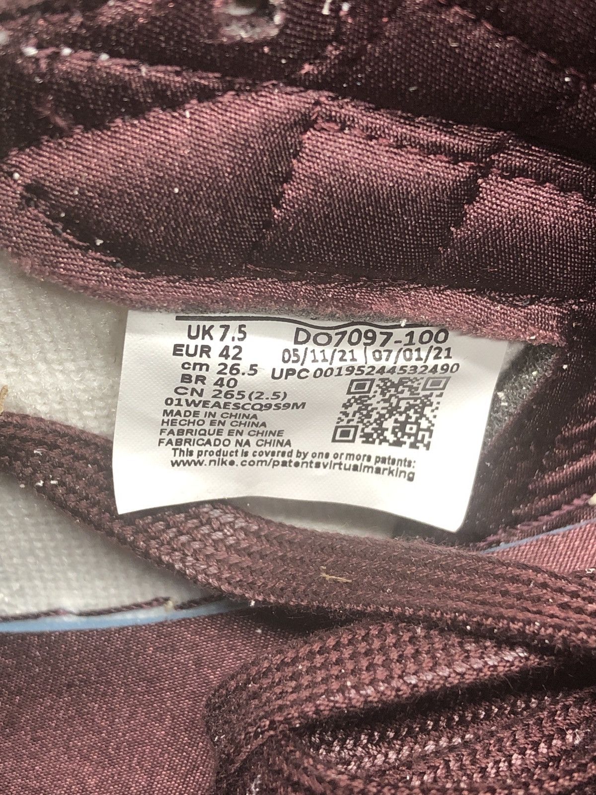A Ma Maniere × Jordan Brand Jordan 1 Retro High OG A Ma Maniére Size US 8.5 / EU 41-42 - 14 Thumbnail