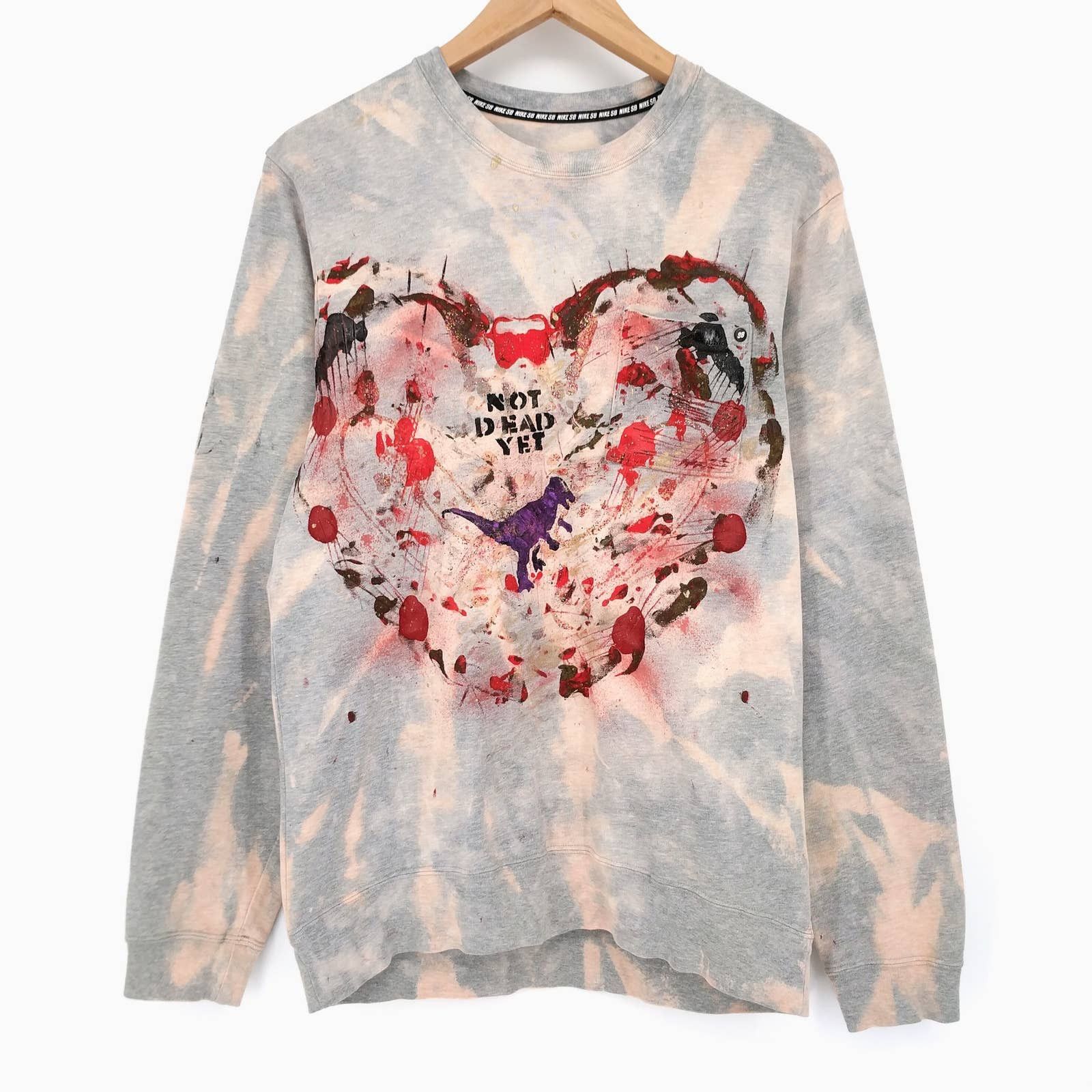 Nike NIKE SB Custom Paint Graffiti Not Dead Yet Skate Sweatshirt Size US M / EU 48-50 / 2 - 1 Thumbnail