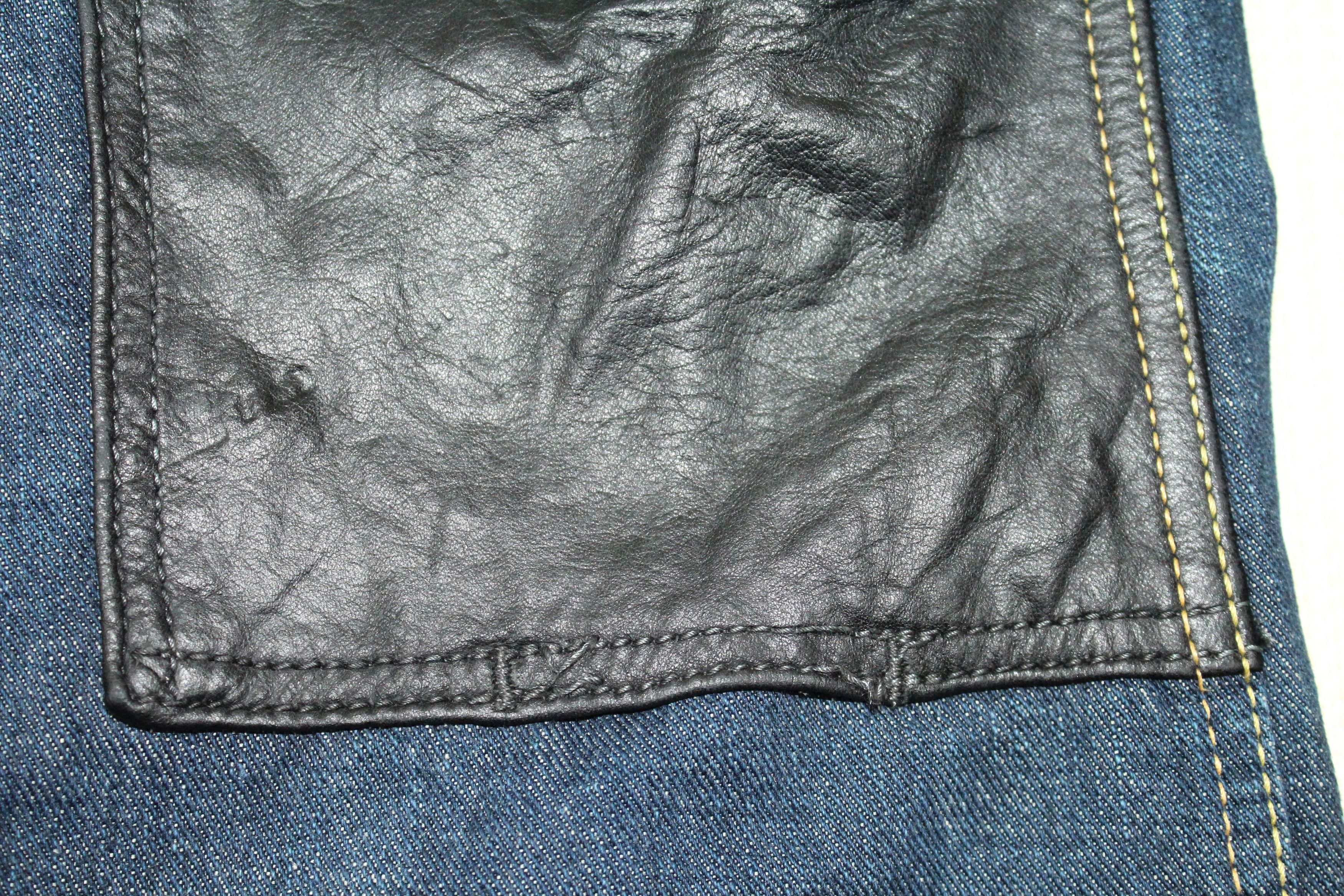 Redmoon Flared Leather Double Knee REDMOON Carpenter Denim Size US 31 - 9 Thumbnail