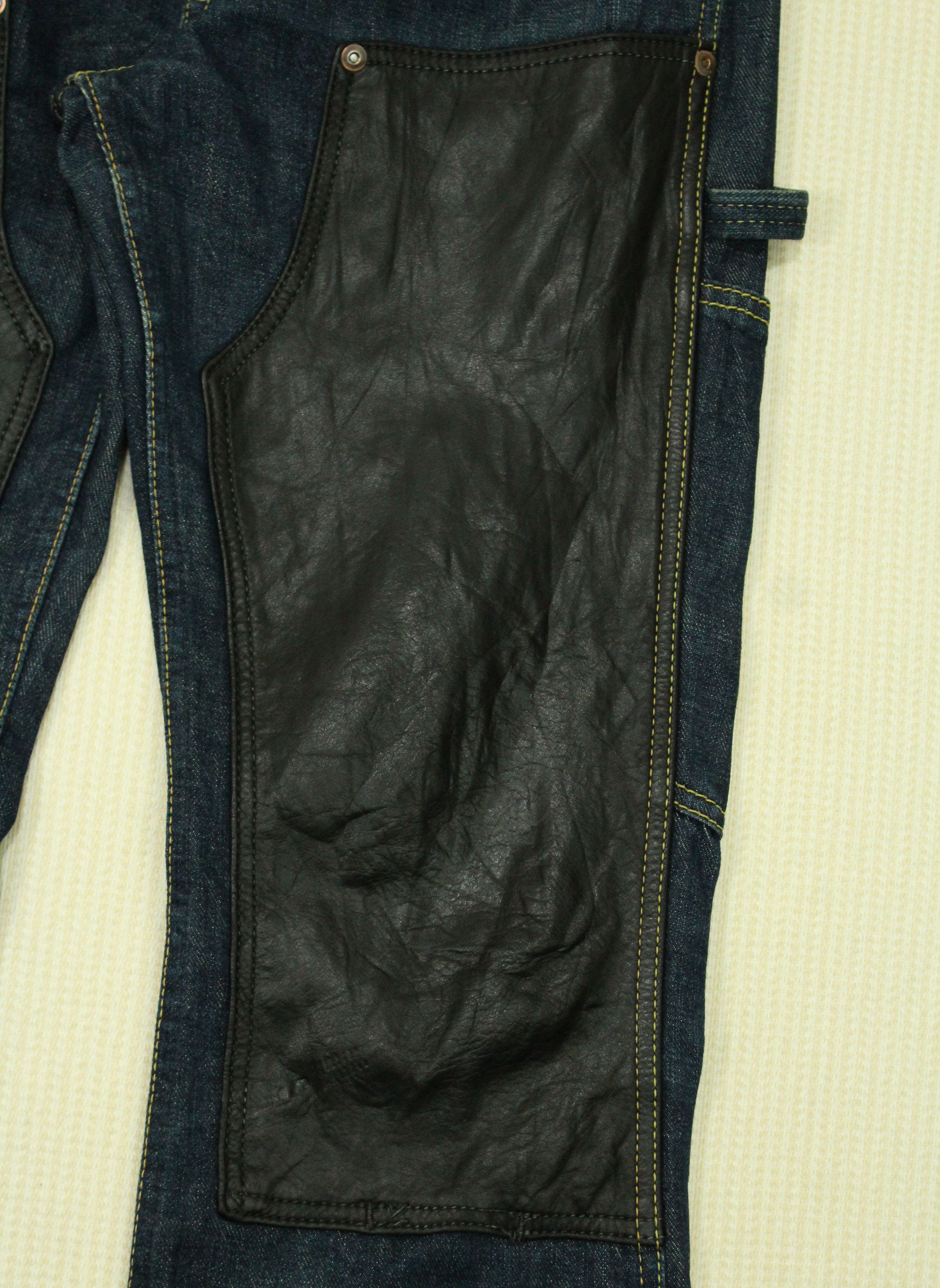 Redmoon Flared Leather Double Knee REDMOON Carpenter Denim Size US 31 - 5 Thumbnail