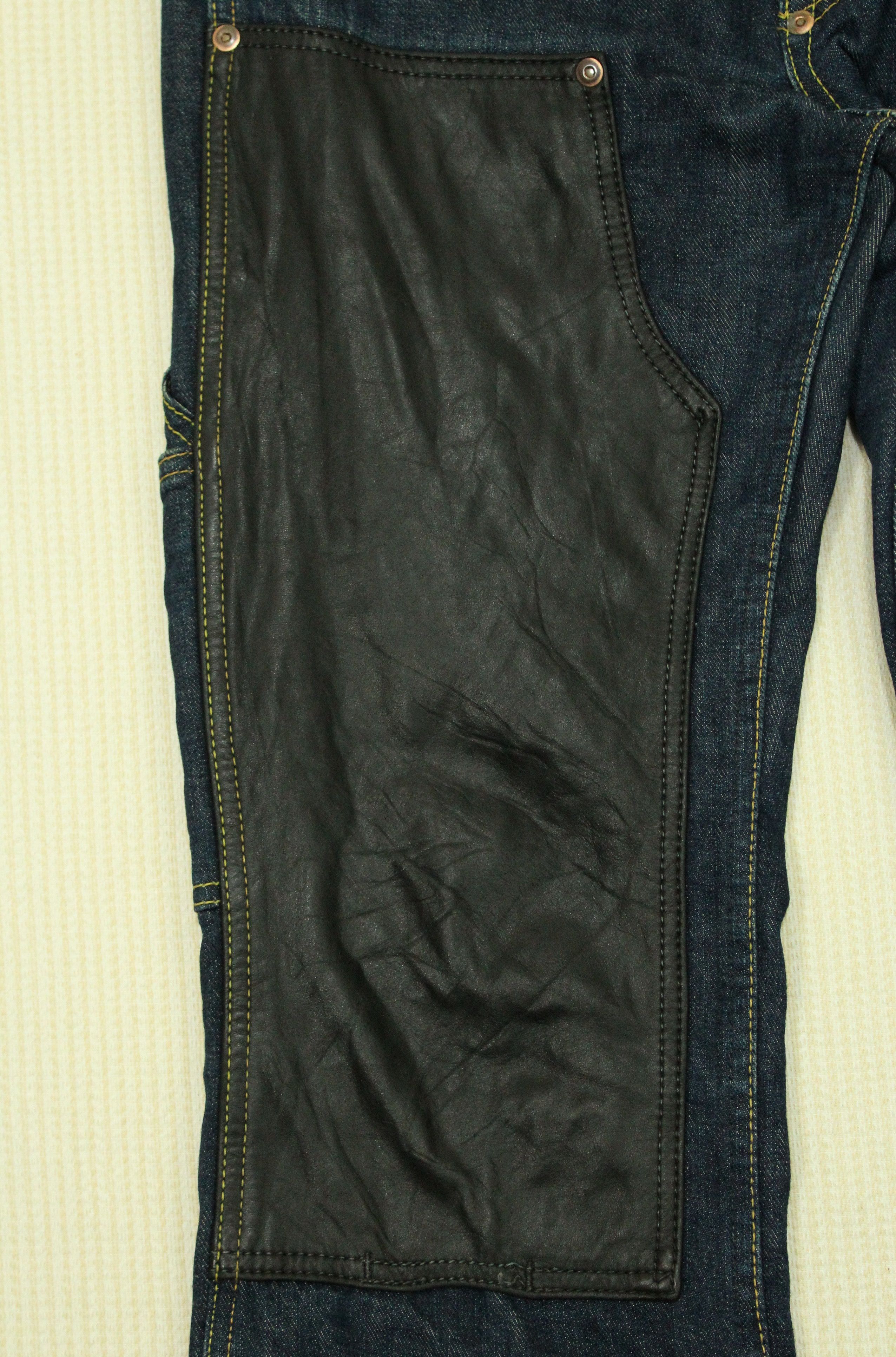 Redmoon Flared Leather Double Knee REDMOON Carpenter Denim Size US 31 - 7 Thumbnail