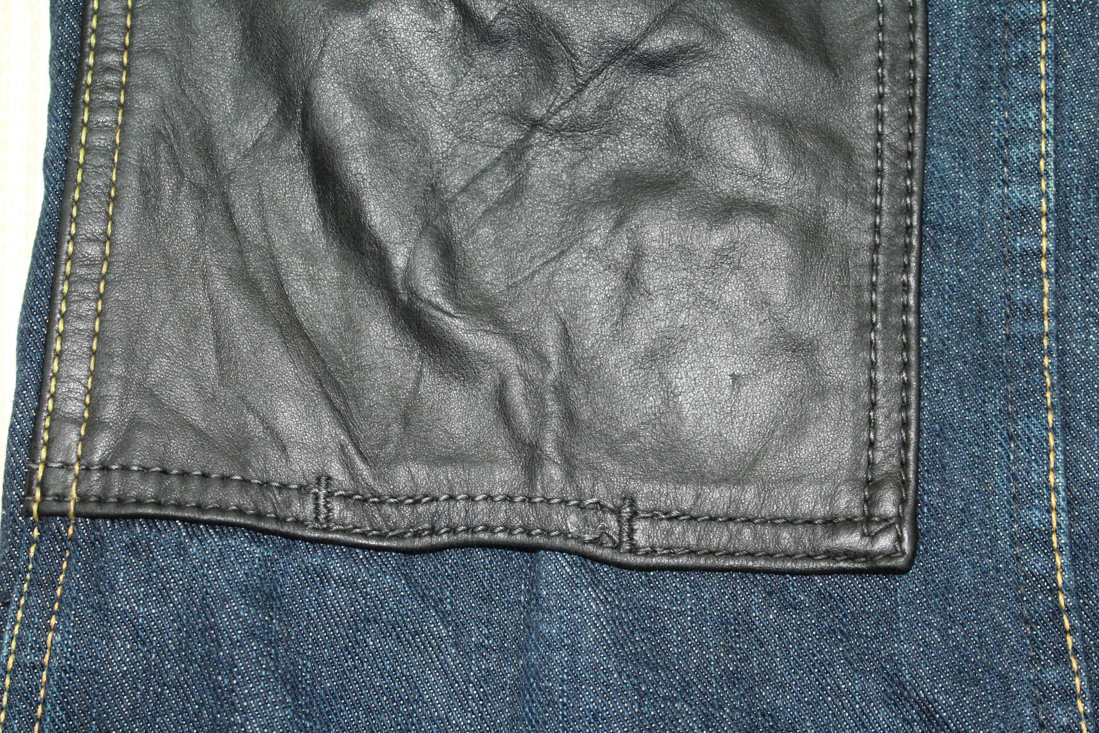 Redmoon Flared Leather Double Knee REDMOON Carpenter Denim Size US 31 - 10 Thumbnail