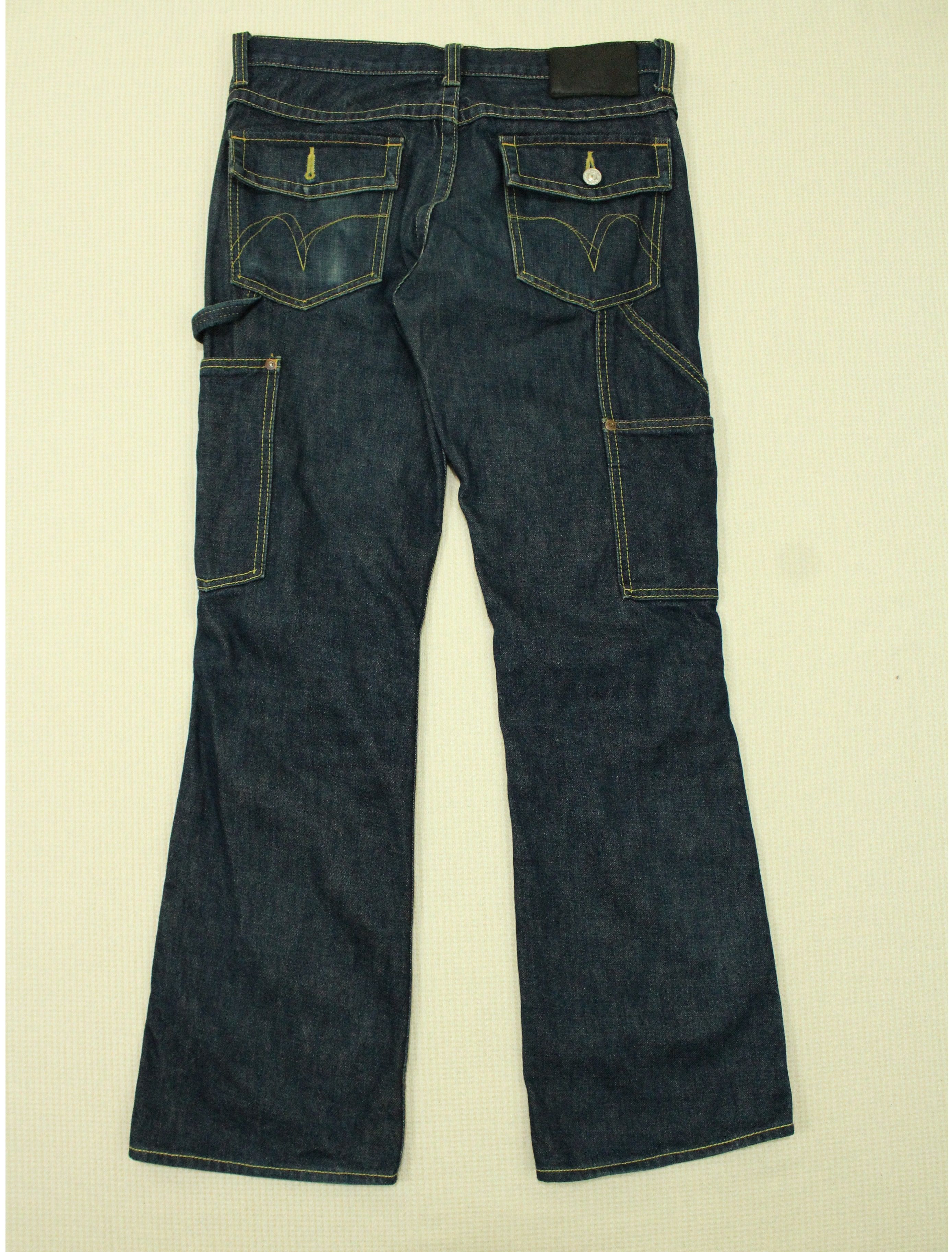 Redmoon Flared Leather Double Knee REDMOON Carpenter Denim Size US 31 - 12 Thumbnail