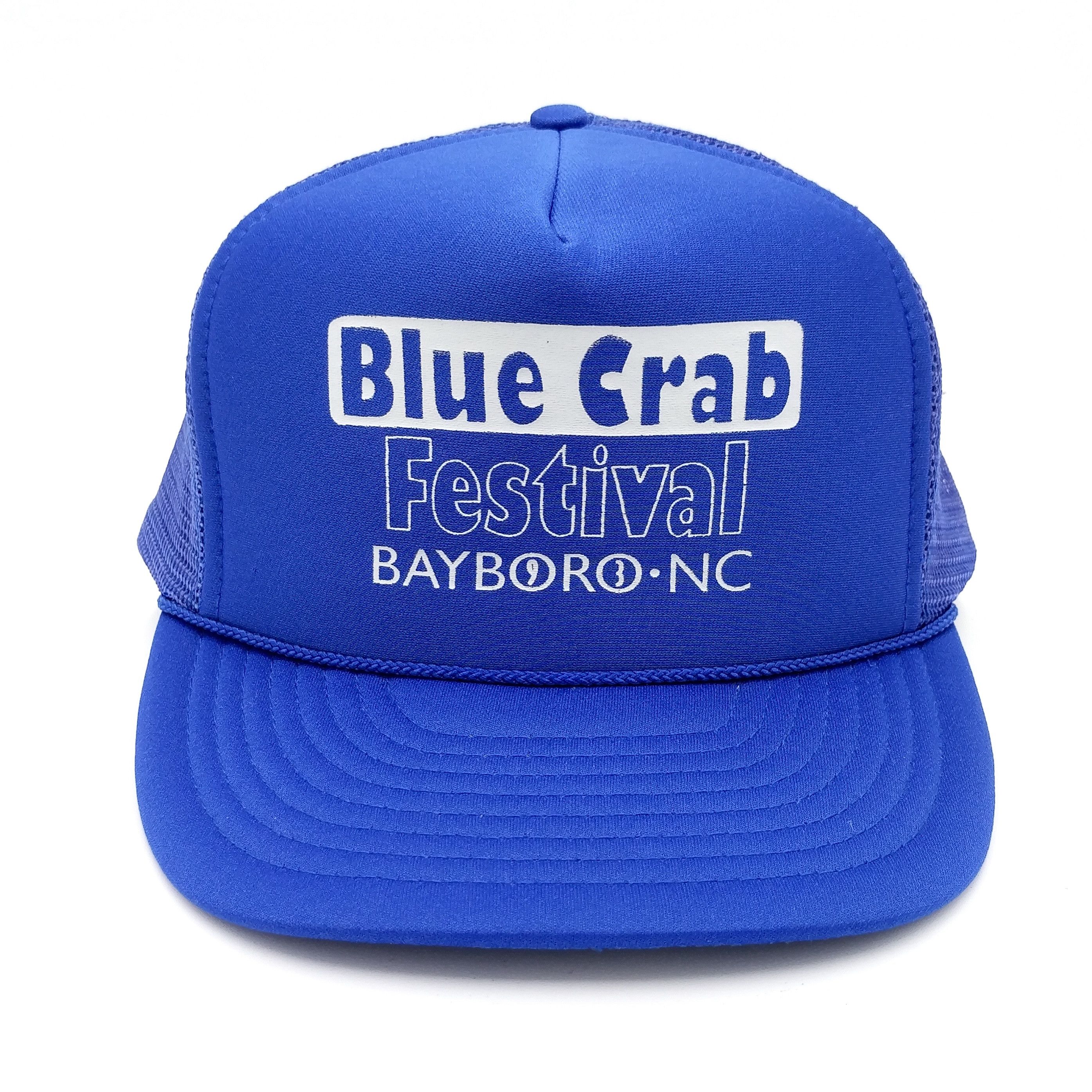Vintage Vintage Blue Crab Festival Snapback Trucker Mesh Hat Size ONE SIZE - 2 Thumbnail