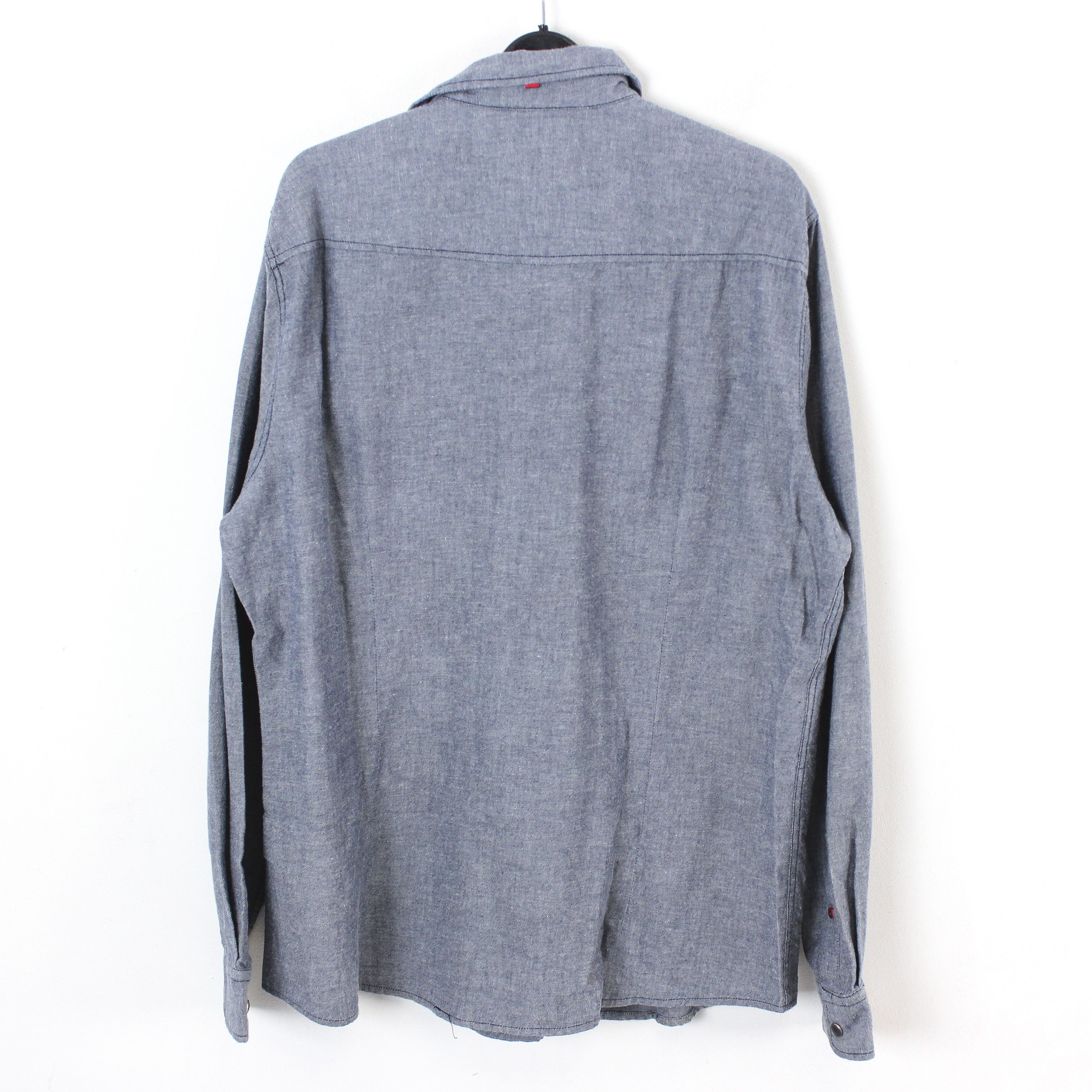 K-Swiss × Strellson Pluto-W Light Blue Shirt L Slim Fit Casual Snap Up Top Size US L / EU 52-54 / 3 - 2 Thumbnail