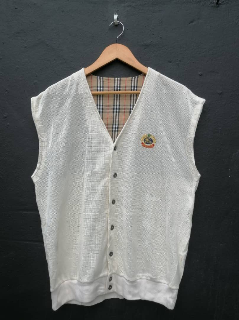 Burberry Burberrys Nova Check Knitted Suit Vest Pattern Jacket Size US L / EU 52-54 / 3 - 6 Thumbnail