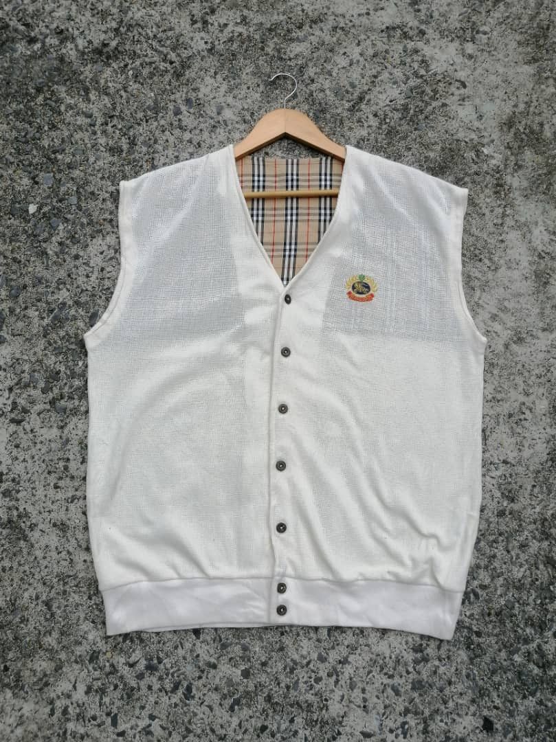 Burberry Burberrys Nova Check Knitted Suit Vest Pattern Jacket Size US L / EU 52-54 / 3 - 1 Thumbnail