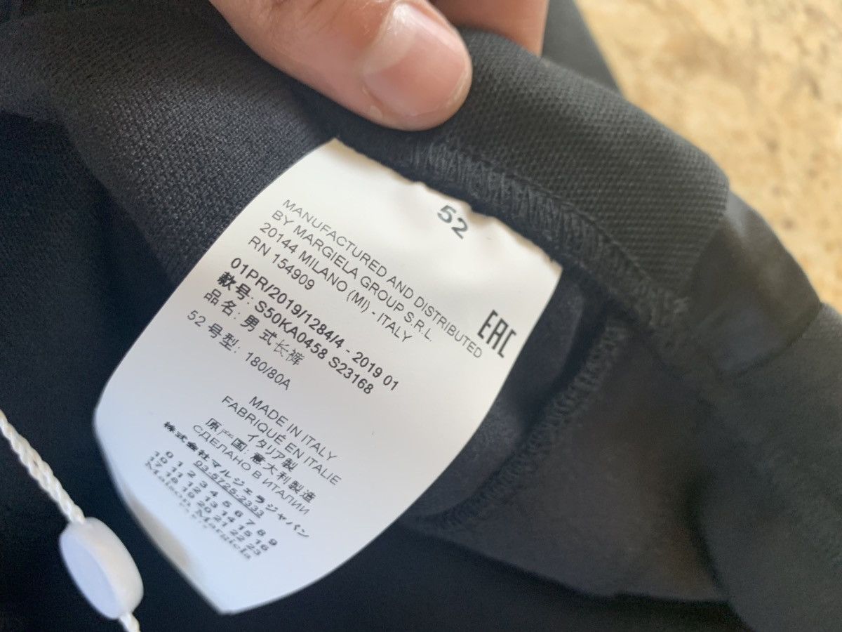 Maison Margiela 10 Black Jersey Pants With Black Trim Size US 36 / EU 52 - 15 Thumbnail