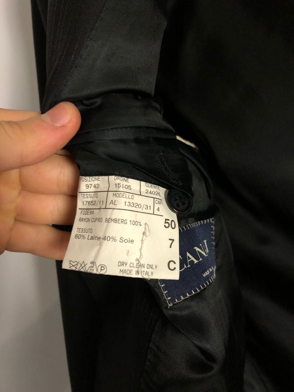 Canali Canali blazer black Size 50S - 4 Thumbnail