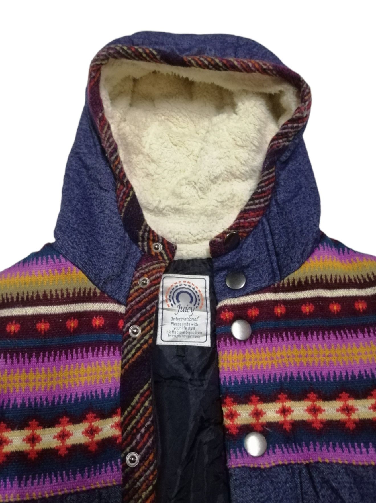 Japanese Brand Vintage Juicy International Adding Rainbow Navajo Jacket Size M / US 6-8 / IT 42-44 - 10 Thumbnail