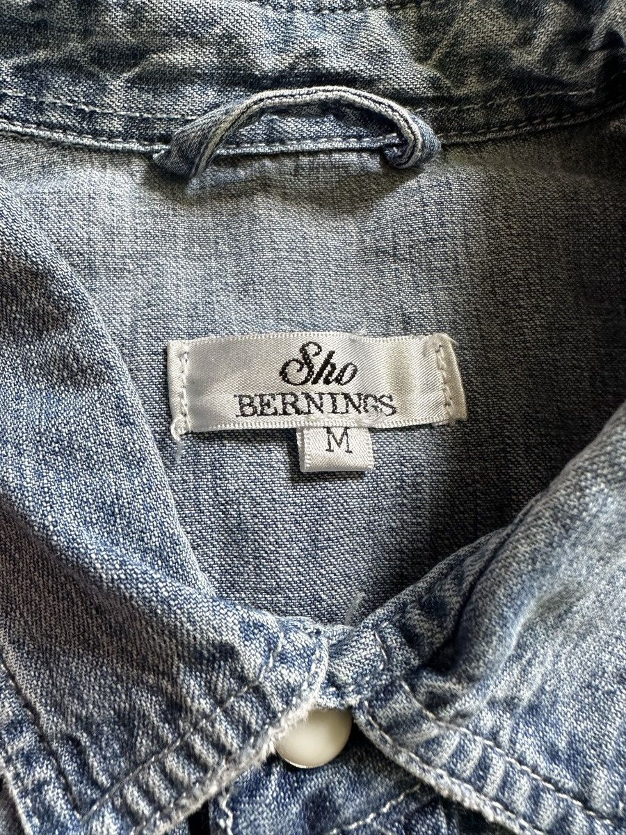 BERNINGS SHO Rare Bernings Sho trashed bleach denim snap button shirt Size US M / EU 48-50 / 2 - 11 Thumbnail