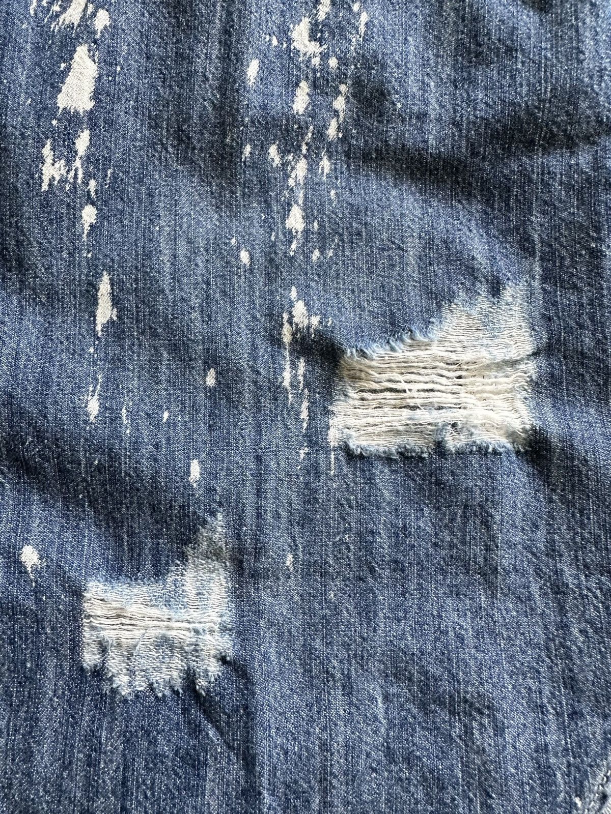 BERNINGS SHO Rare Bernings Sho trashed bleach denim snap button shirt Size US M / EU 48-50 / 2 - 15 Thumbnail