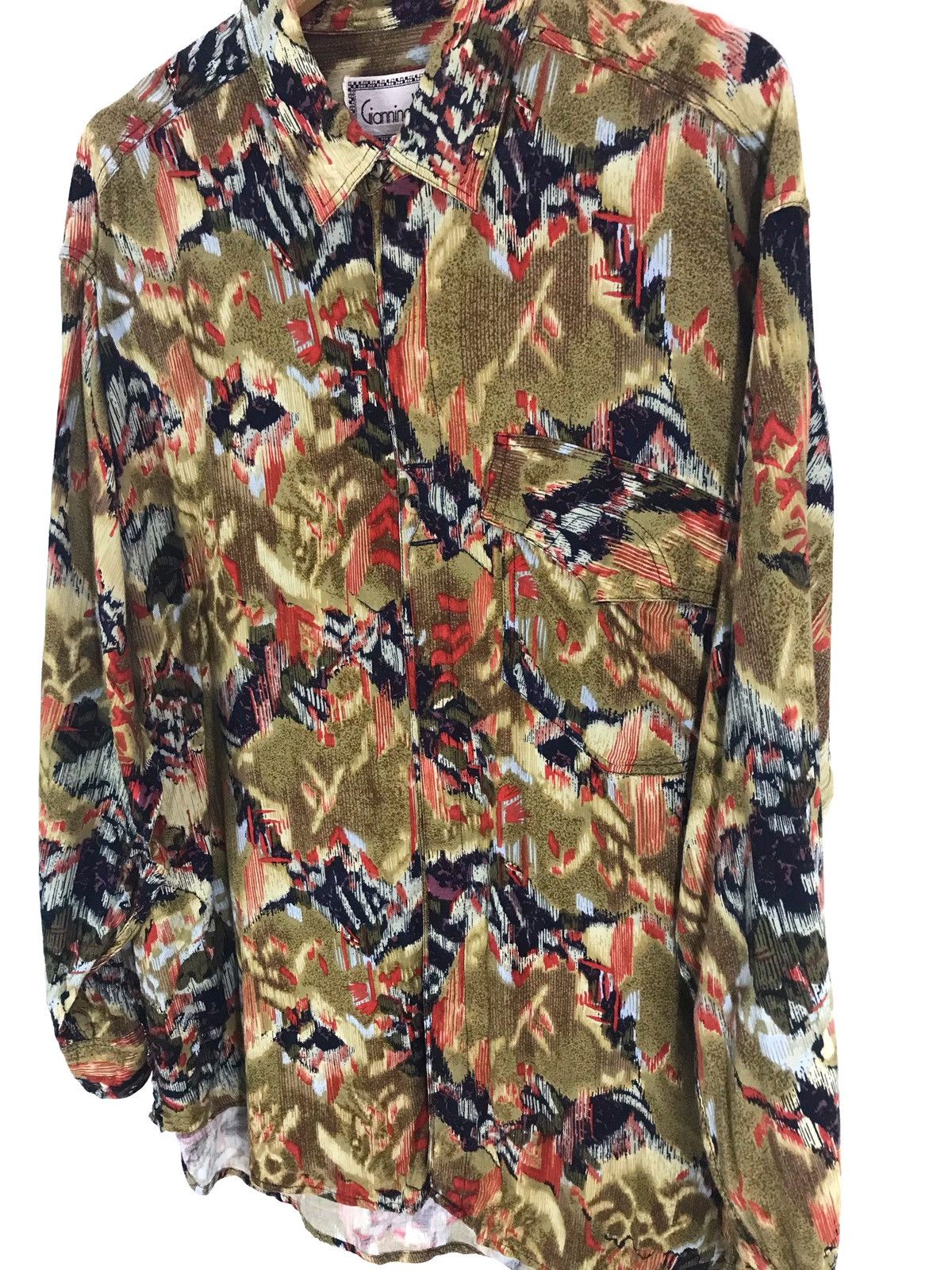 Japanese Brand Vintage GIANNINO VIALE Oversize Abstract Psychedelic Shirt Size US L / EU 52-54 / 3 - 3 Thumbnail