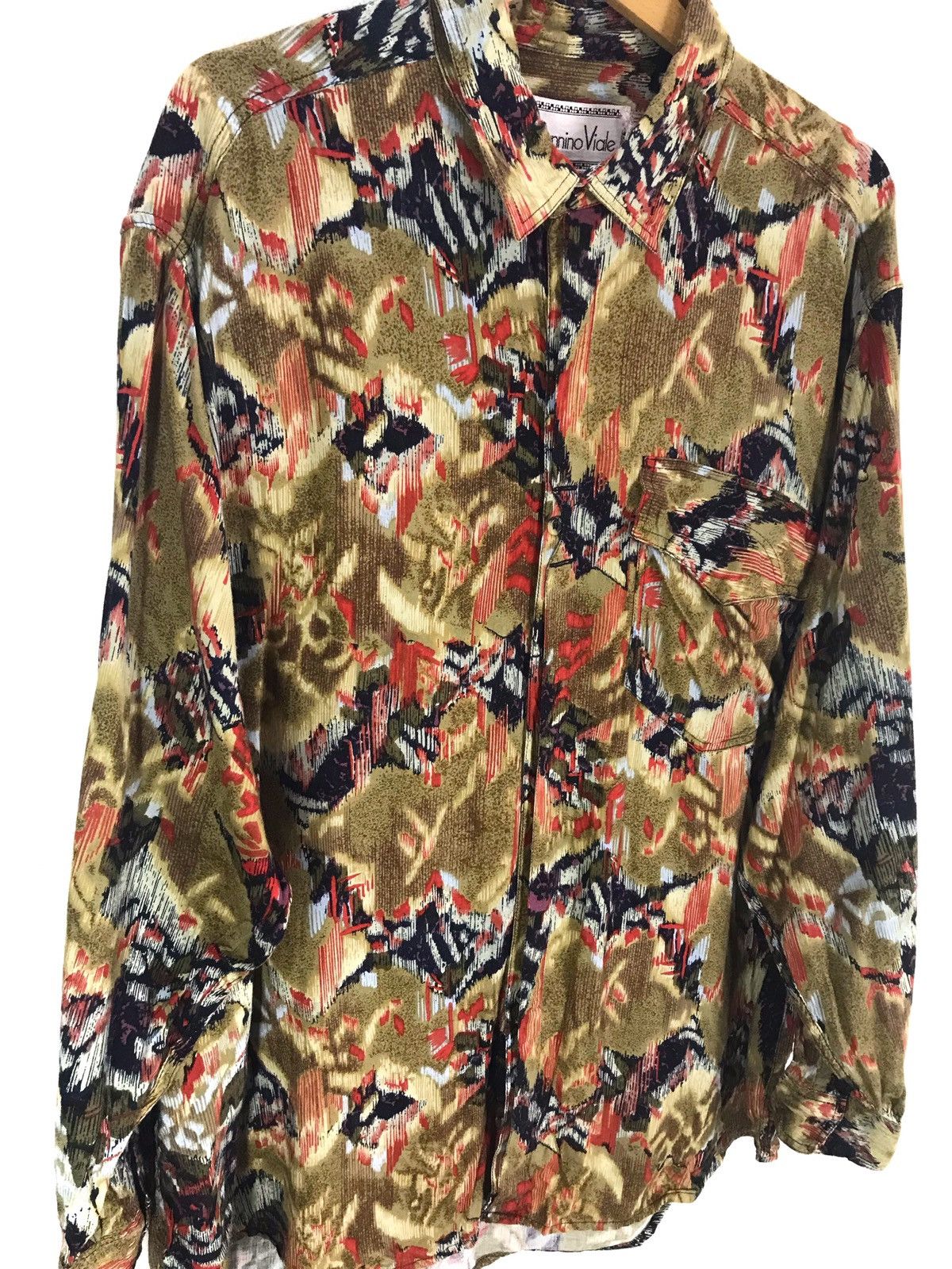 Japanese Brand Vintage GIANNINO VIALE Oversize Abstract Psychedelic Shirt Size US L / EU 52-54 / 3 - 2 Thumbnail