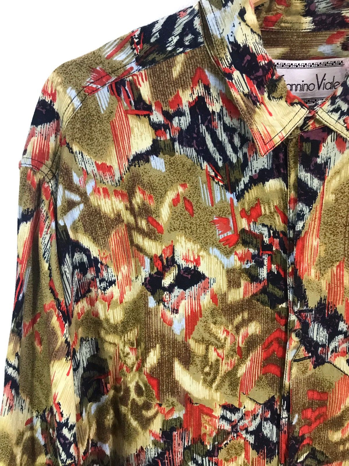 Japanese Brand Vintage GIANNINO VIALE Oversize Abstract Psychedelic Shirt Size US L / EU 52-54 / 3 - 5 Thumbnail