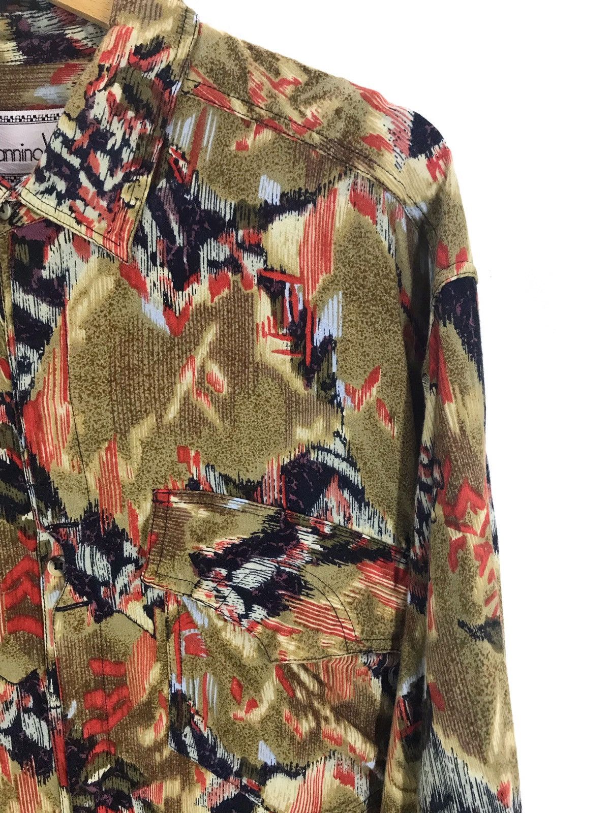 Japanese Brand Vintage GIANNINO VIALE Oversize Abstract Psychedelic Shirt Size US L / EU 52-54 / 3 - 4 Thumbnail