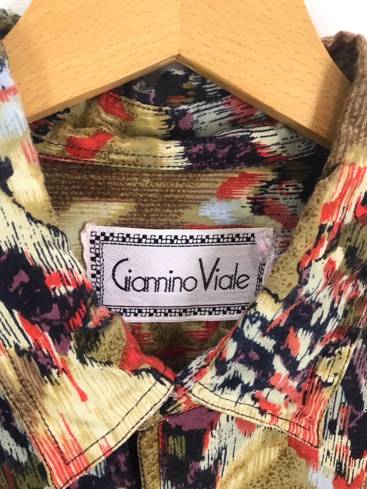 Japanese Brand Vintage GIANNINO VIALE Oversize Abstract Psychedelic Shirt Size US L / EU 52-54 / 3 - 7 Thumbnail