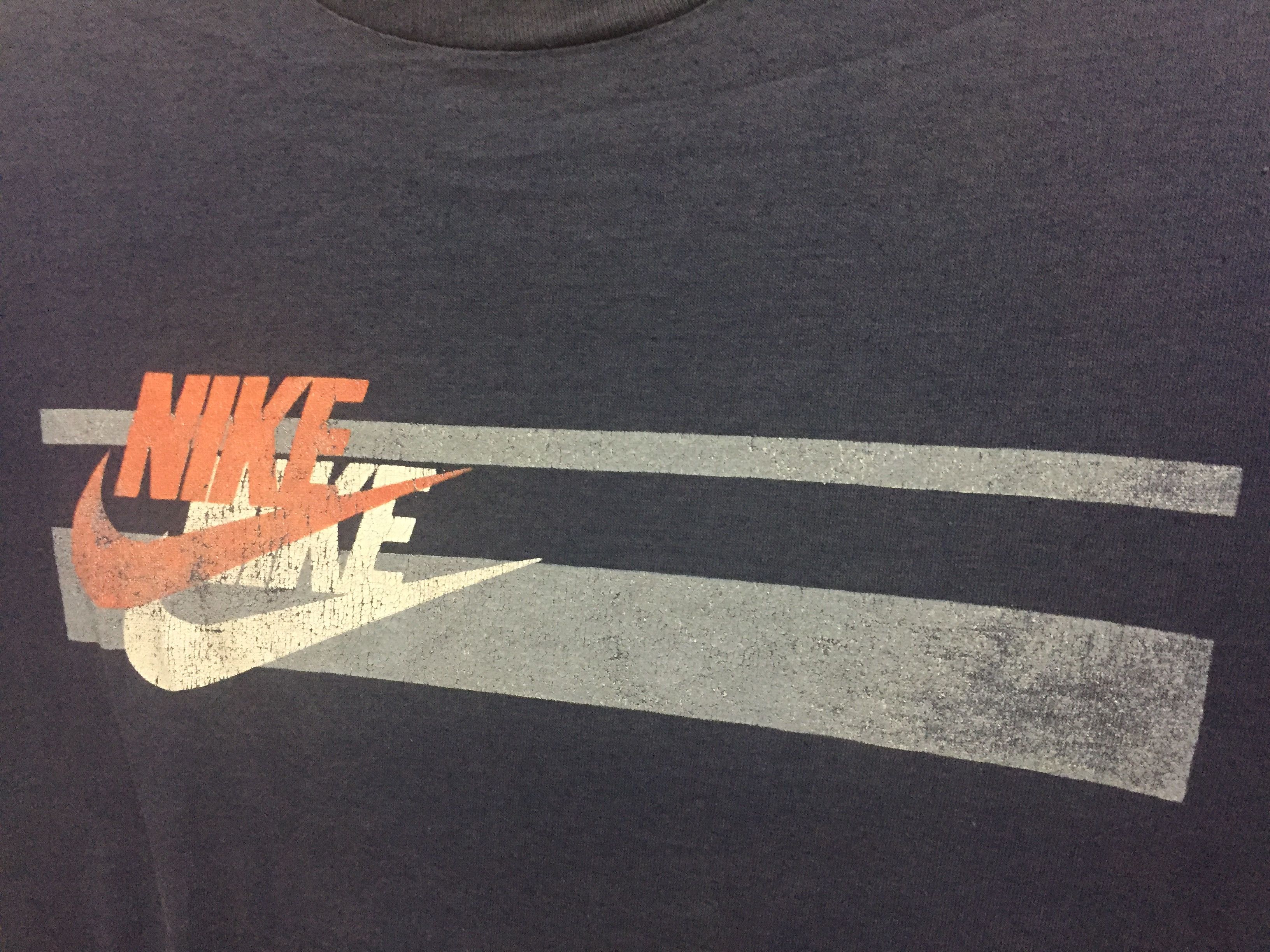 Nike × Vintage Vintage Trashed Nike Blue Label Swoosh Size US L / EU 52-54 / 3 - 3 Thumbnail