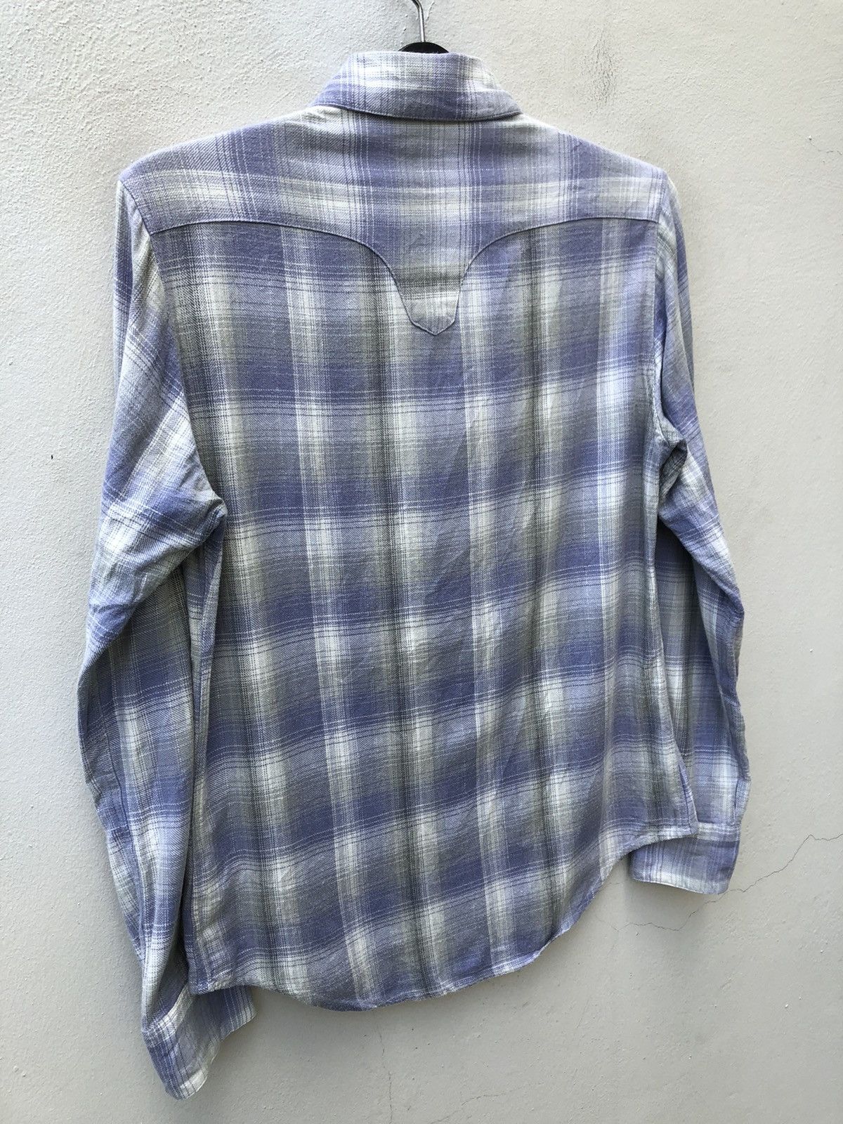 Blue Blue Japan H.R. Market Japan Silver Thread Western Flannel Shirt Size US S / EU 44-46 / 1 - 8 Thumbnail