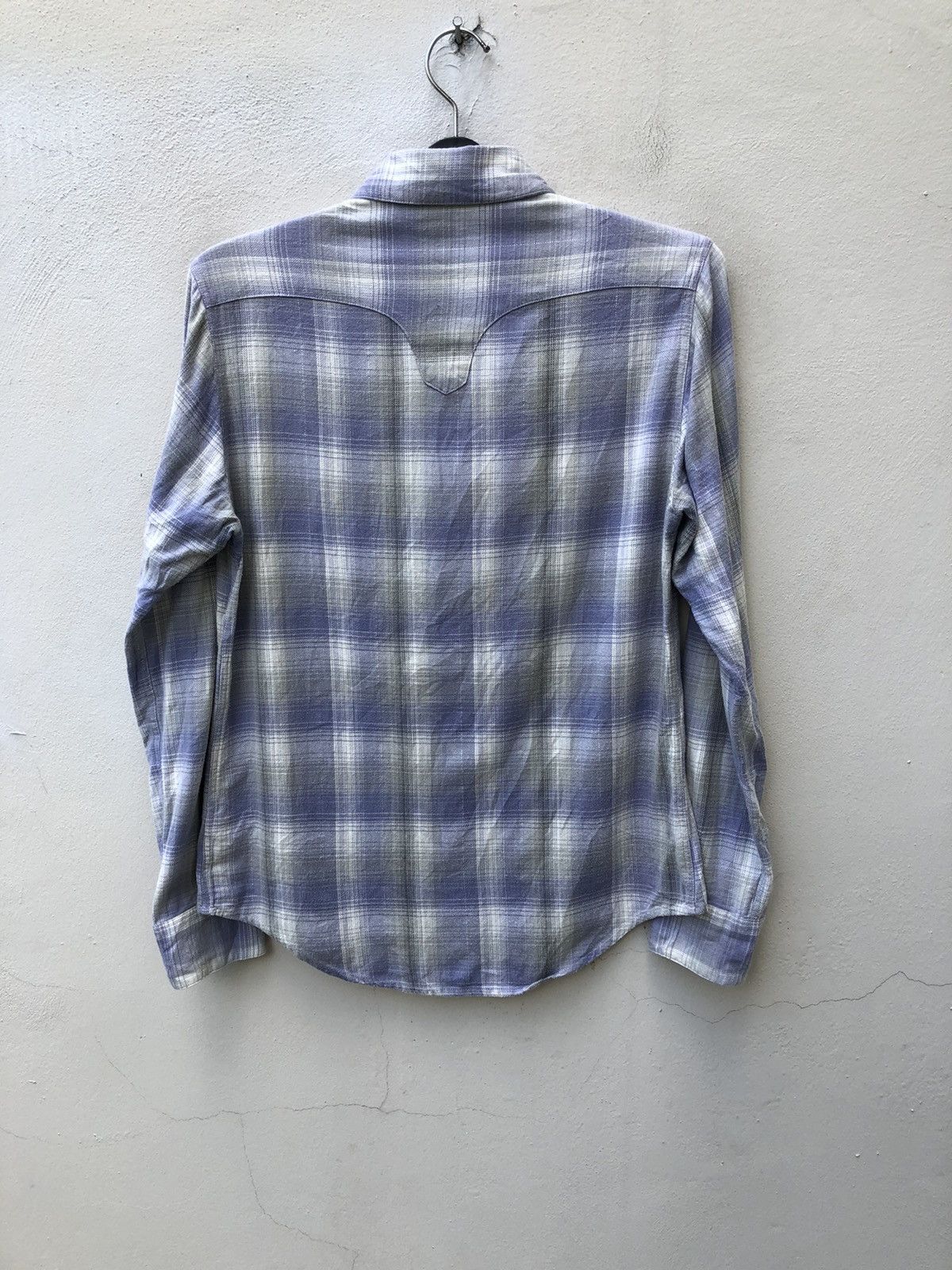 Blue Blue Japan H.R. Market Japan Silver Thread Western Flannel Shirt Size US S / EU 44-46 / 1 - 6 Thumbnail