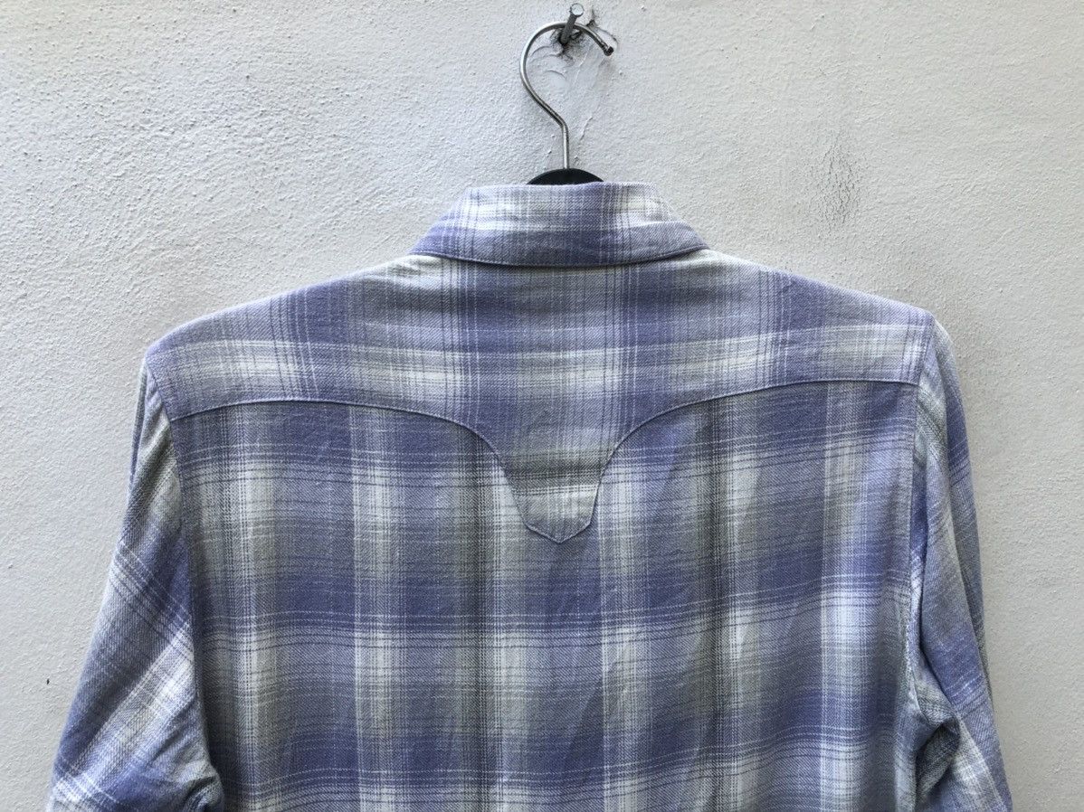 Blue Blue Japan H.R. Market Japan Silver Thread Western Flannel Shirt Size US S / EU 44-46 / 1 - 7 Thumbnail