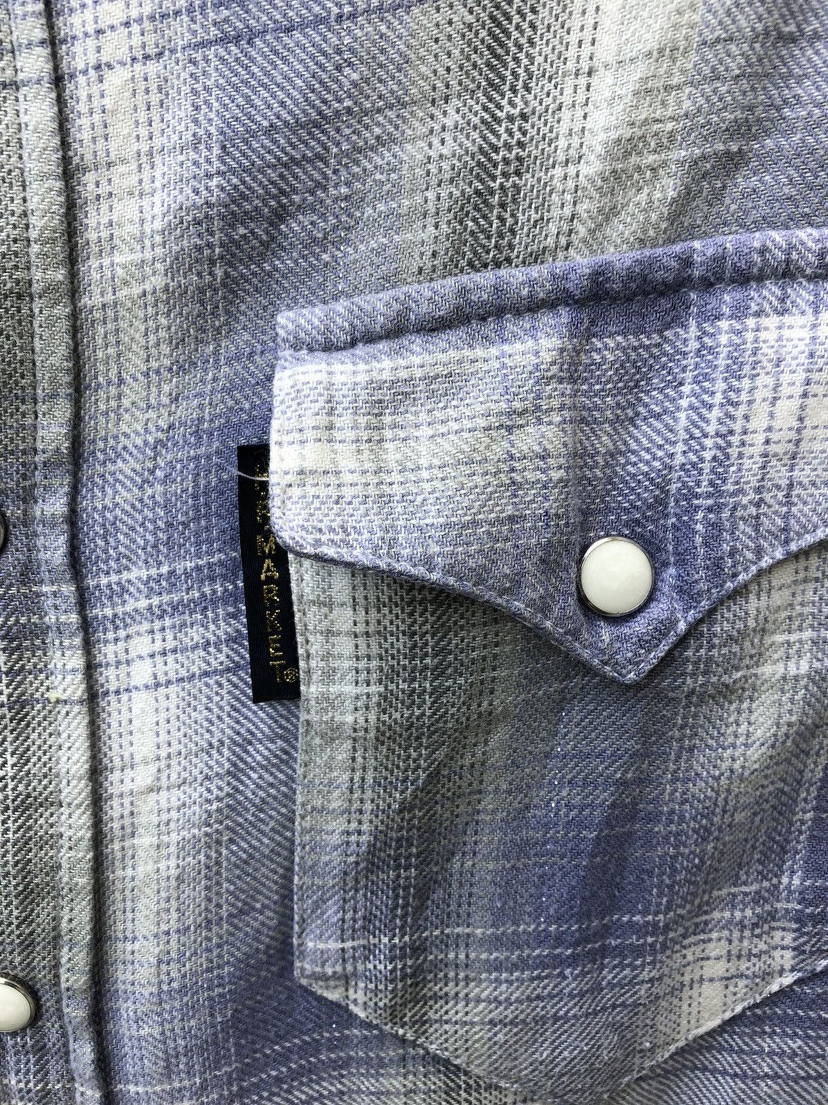 Blue Blue Japan H.R. Market Japan Silver Thread Western Flannel Shirt Size US S / EU 44-46 / 1 - 3 Thumbnail