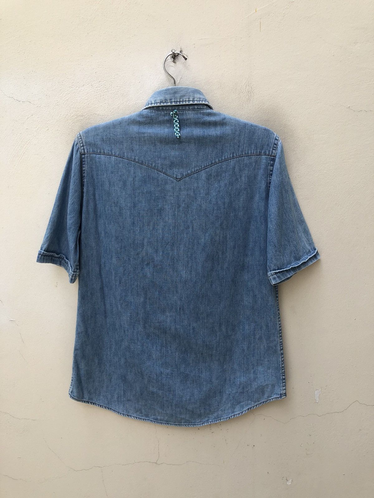 Blue Blue Japan Blue Blue Japan Faded Blue Sashiko Denim Western Shirt Size US M / EU 48-50 / 2 - 14 Thumbnail