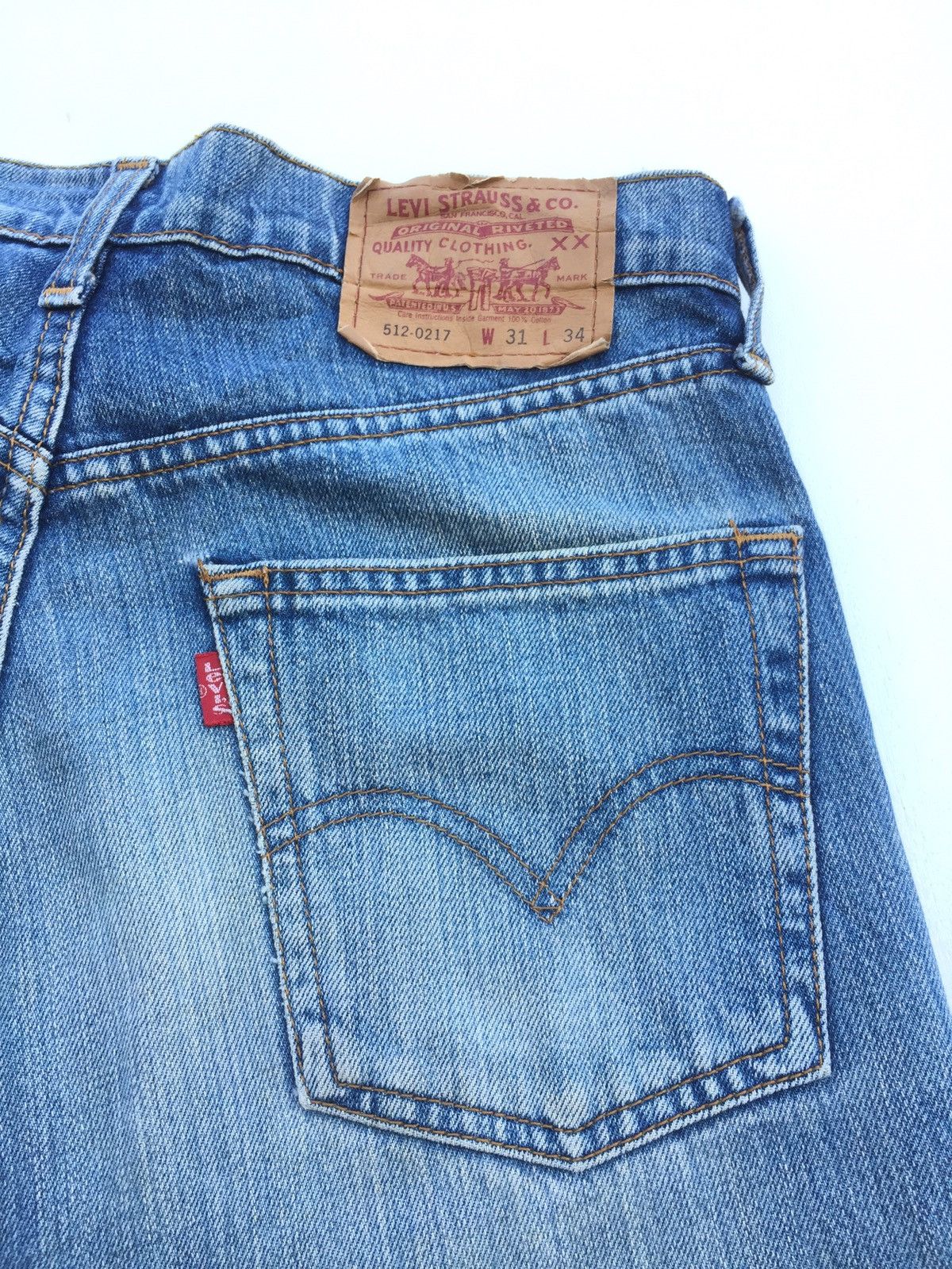 Levi's × Vintage Vintage 90s Levi’s Light Blue Wash Pants Size US 31 - 2 Thumbnail