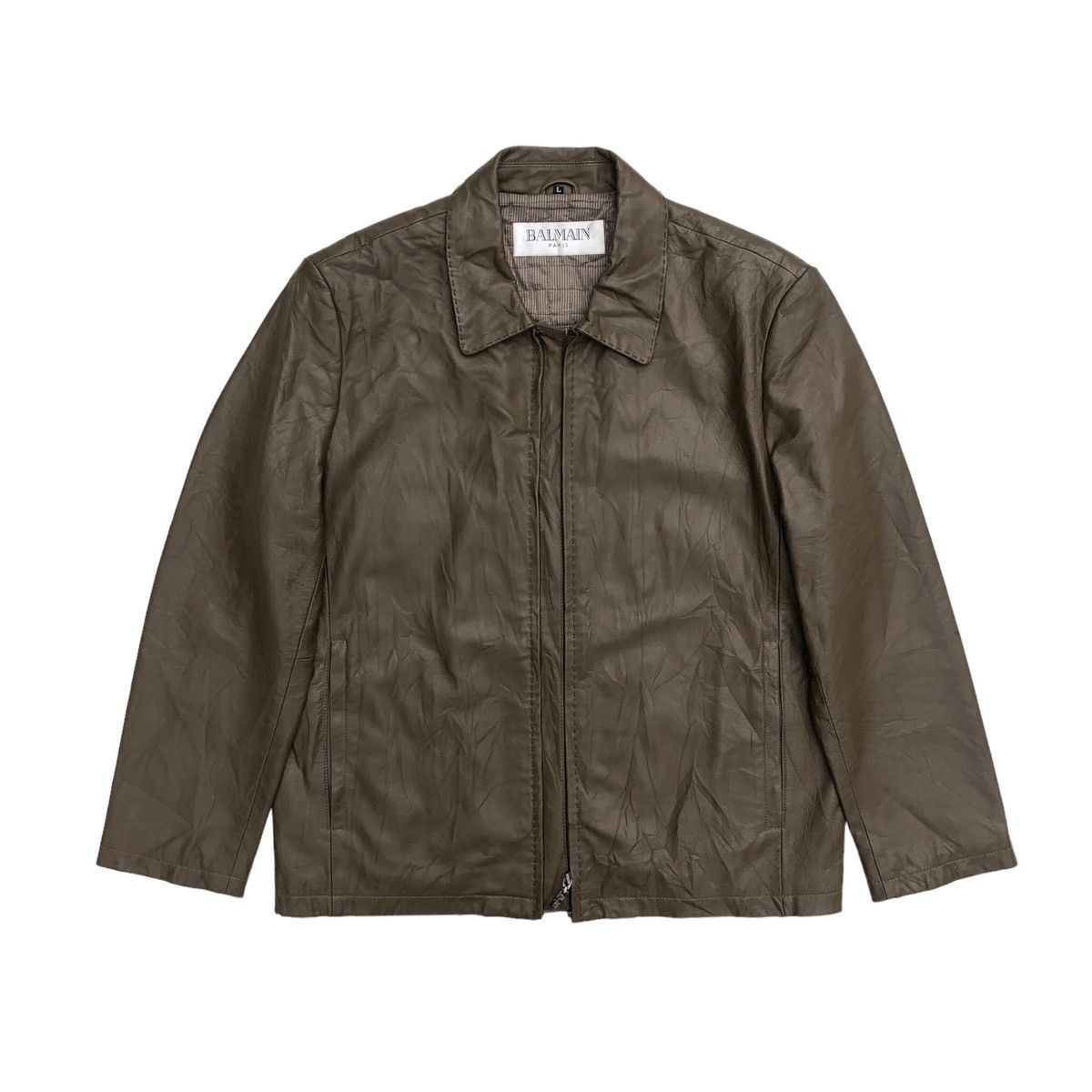 Balmain Vintage BALMAIN Paris Sheepskin Leather Jacket Size US L / EU 52-54 / 3 - 11 Thumbnail