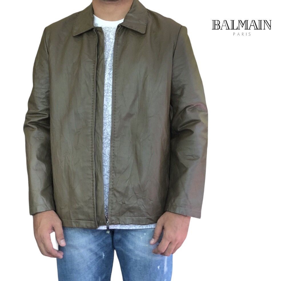 Balmain Vintage BALMAIN Paris Sheepskin Leather Jacket Size US L / EU 52-54 / 3 - 1 Thumbnail