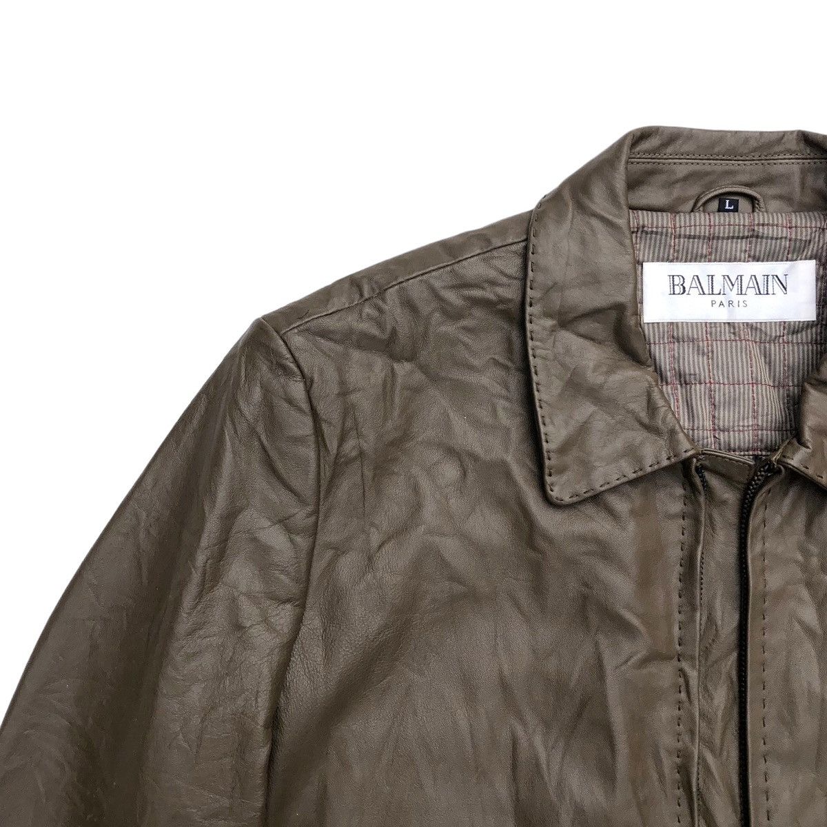 Balmain Vintage BALMAIN Paris Sheepskin Leather Jacket Size US L / EU 52-54 / 3 - 14 Thumbnail