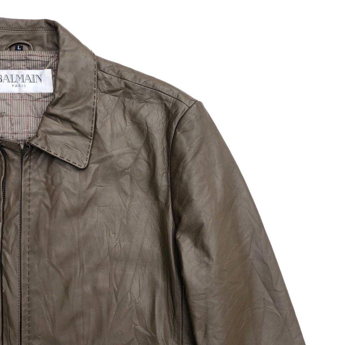 Balmain Vintage BALMAIN Paris Sheepskin Leather Jacket Size US L / EU 52-54 / 3 - 4 Thumbnail