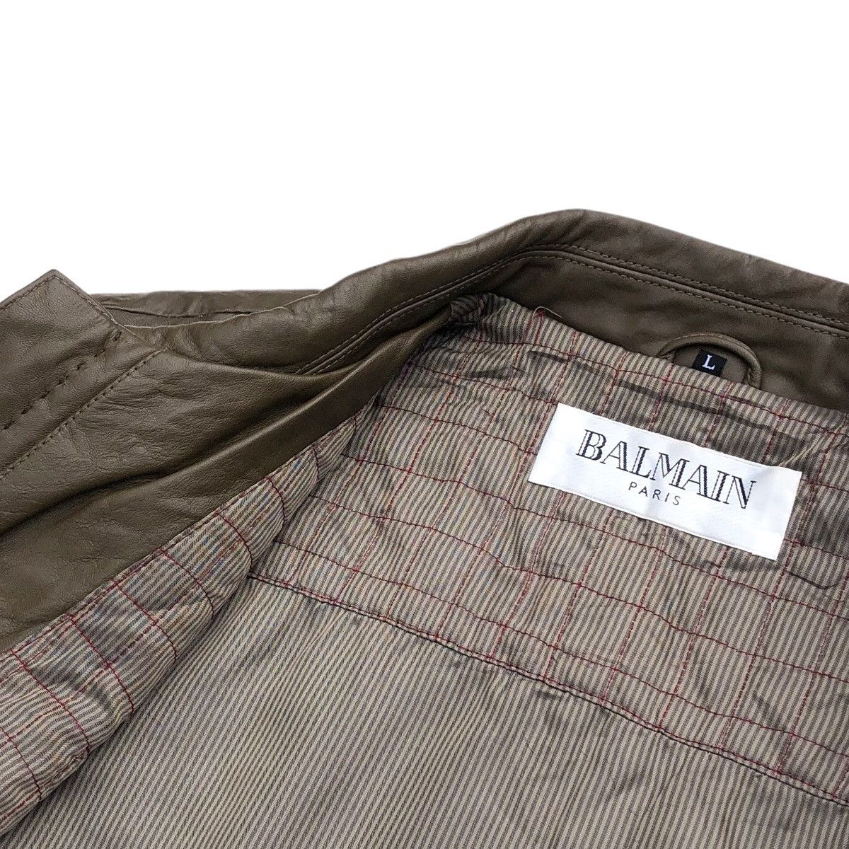Balmain Vintage BALMAIN Paris Sheepskin Leather Jacket Size US L / EU 52-54 / 3 - 9 Thumbnail