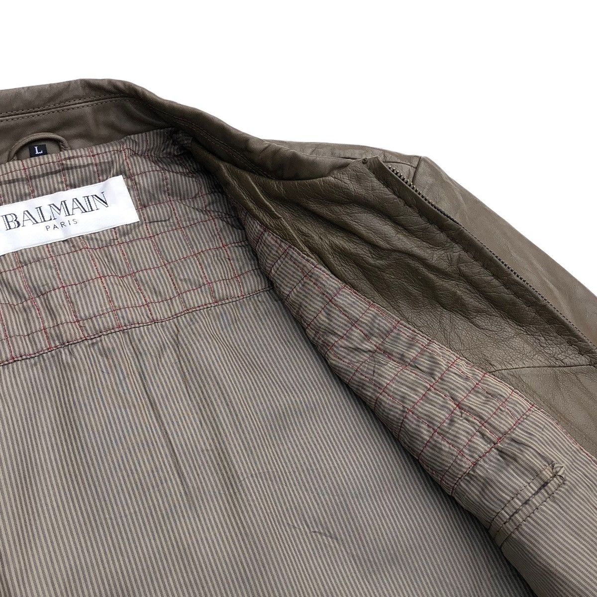Balmain Vintage BALMAIN Paris Sheepskin Leather Jacket Size US L / EU 52-54 / 3 - 8 Thumbnail