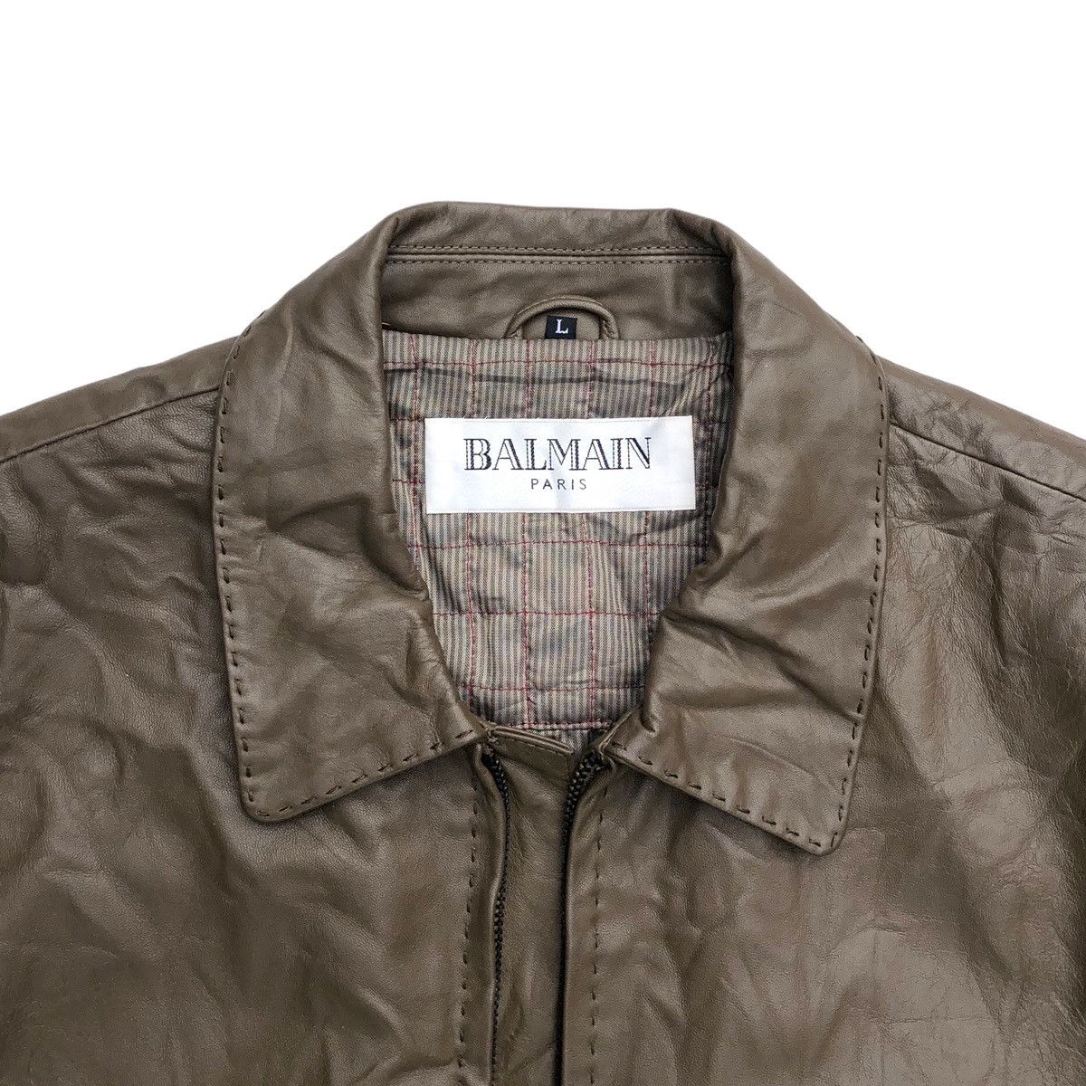 Balmain Vintage BALMAIN Paris Sheepskin Leather Jacket Size US L / EU 52-54 / 3 - 16 Thumbnail