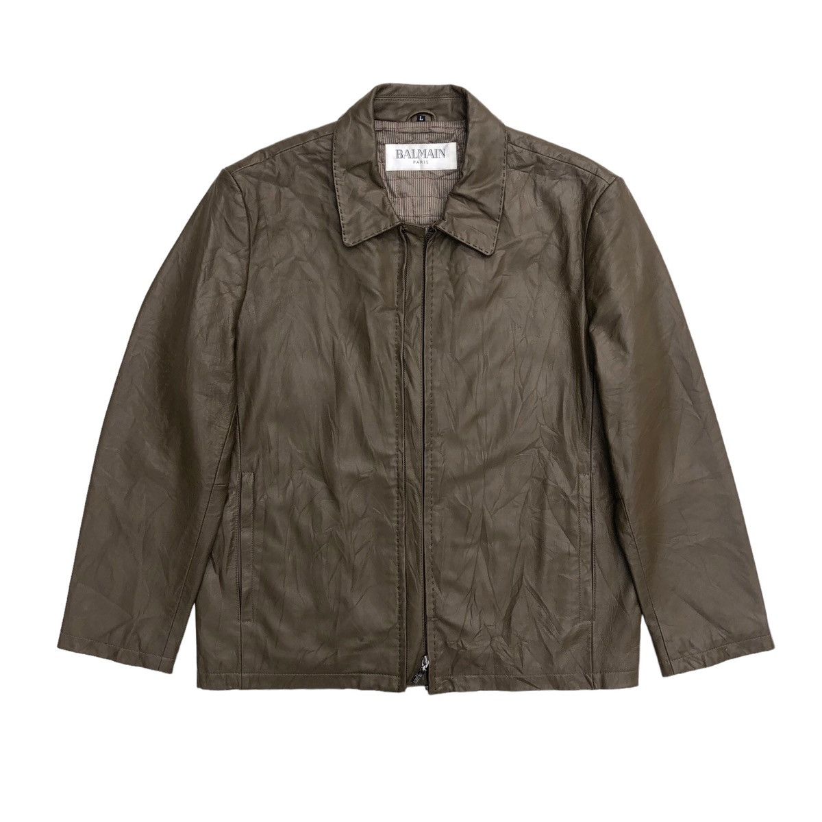 Balmain Vintage BALMAIN Paris Sheepskin Leather Jacket Size US L / EU 52-54 / 3 - 2 Thumbnail