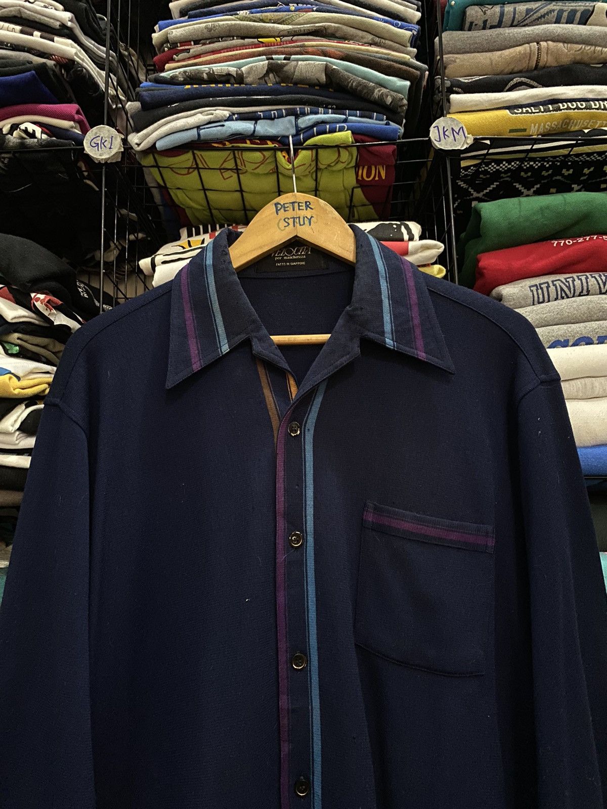 Japanese Brand Vintage Velocita Wool shirt Size US L / EU 52-54 / 3 - 3 Thumbnail