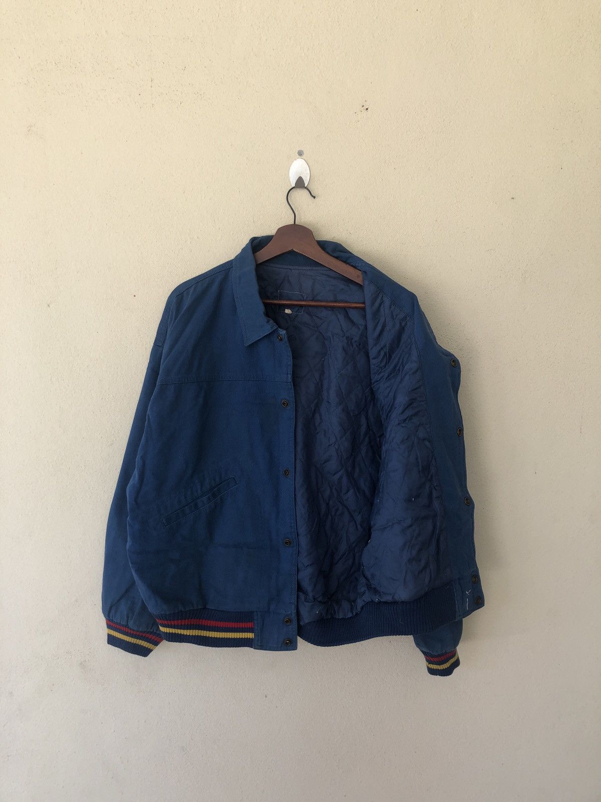 Japanese Brand SCRIPT BLUE BOMBERS FITS M-L Size US M / EU 48-50 / 2 - 5 Thumbnail