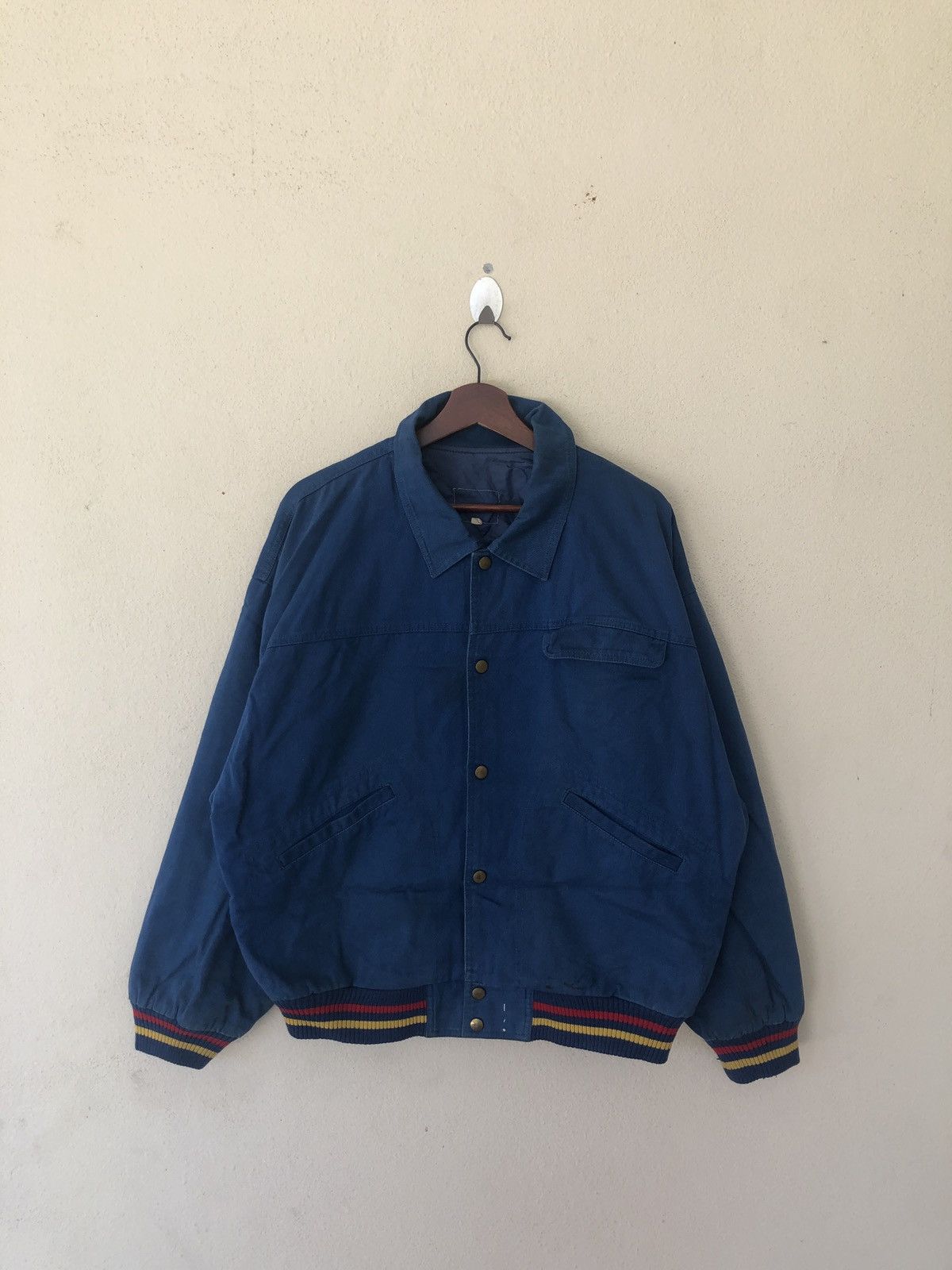 Japanese Brand SCRIPT BLUE BOMBERS FITS M-L Size US M / EU 48-50 / 2 - 3 Thumbnail