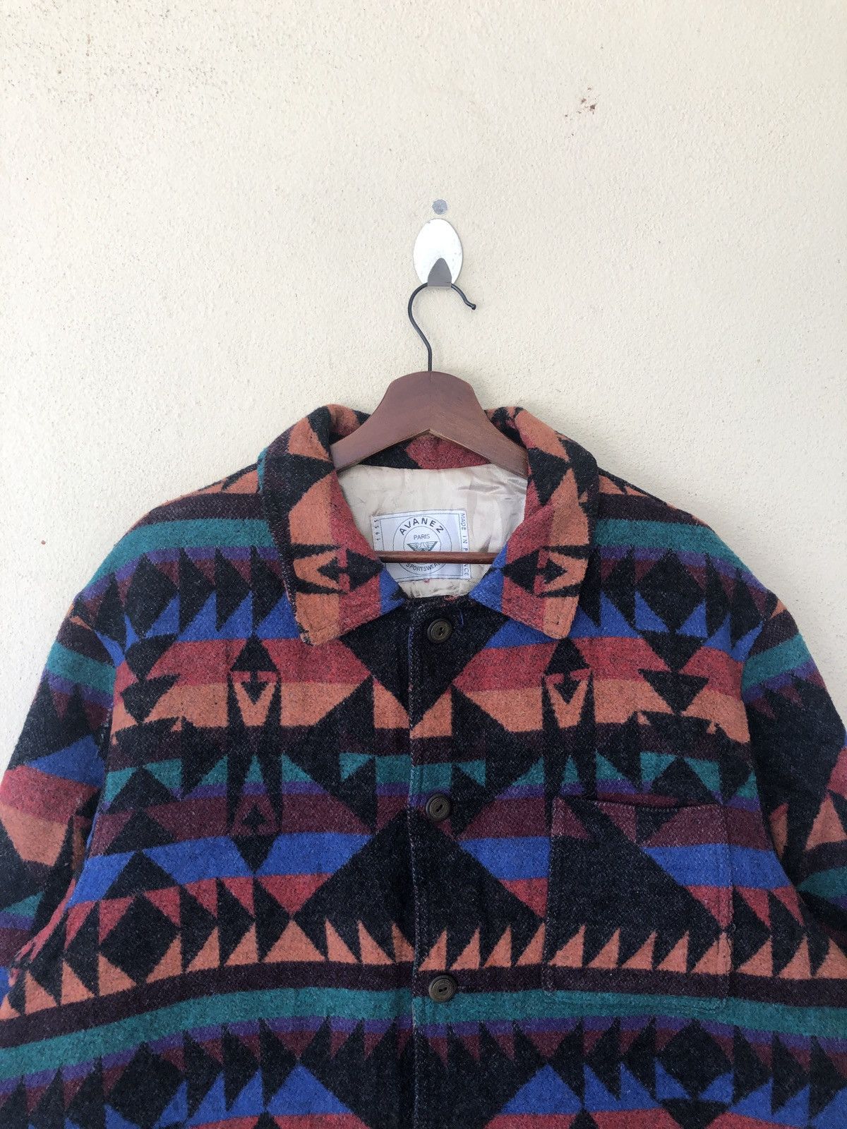 Vintage VINTAGE AVANEZ SPORTSWEAR AZTEC JACKET MADE IN FRANCE Size US L / EU 52-54 / 3 - 2 Thumbnail