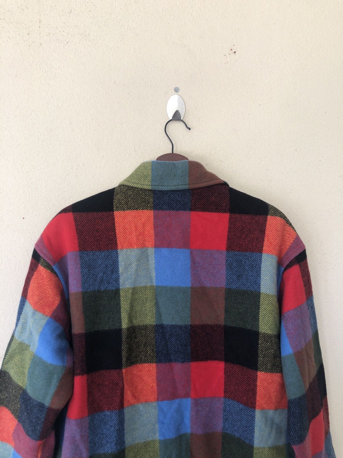 Japanese Brand NATIVE CHECKERD WOOL JACKET Size US L / EU 52-54 / 3 - 4 Thumbnail