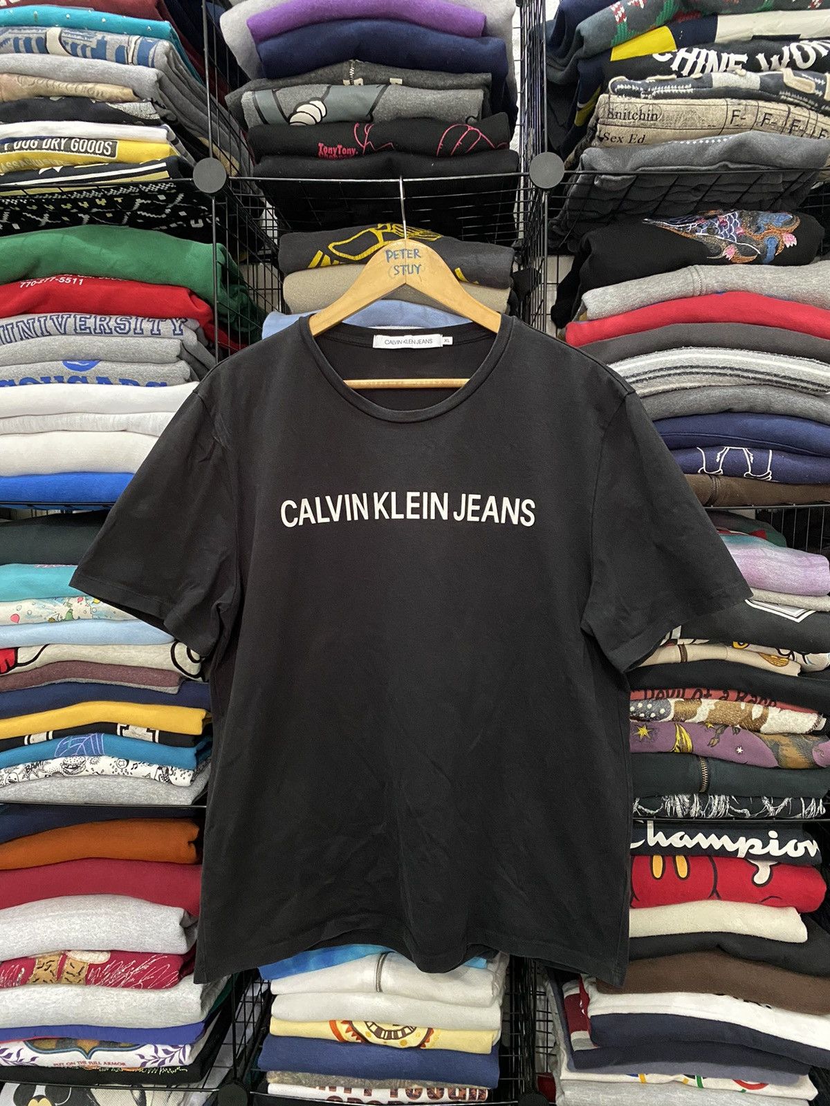 Calvin Klein CALVIN KLEIN JEANS BLACK MAN’S T-SHIRT Size US XL / EU 56 / 4 - 1 Thumbnail