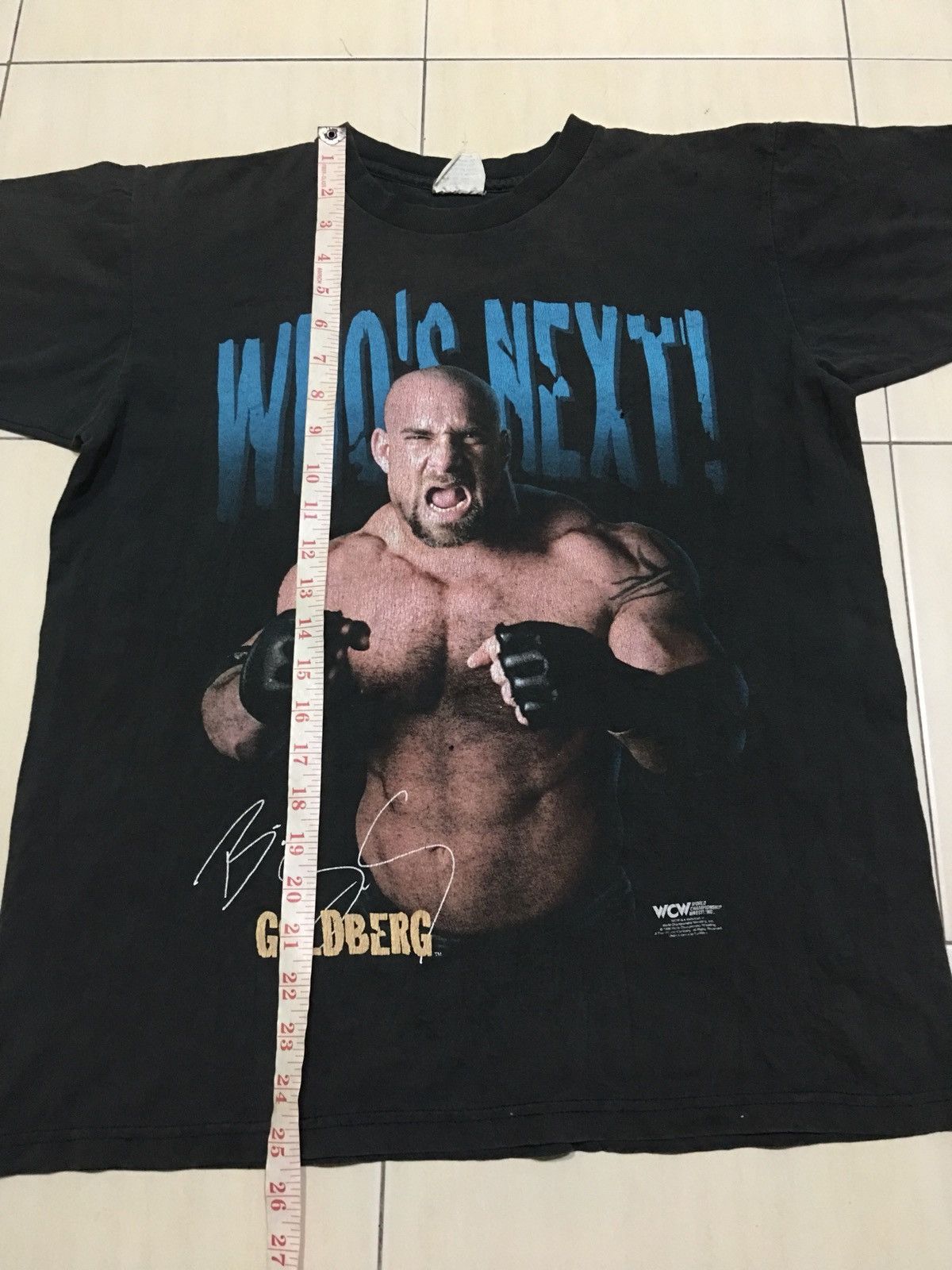 Vintage Vintage 90s Goldberg who next 1998 wrestling wwe shirt Size US XL / EU 56 / 4 - 7 Thumbnail